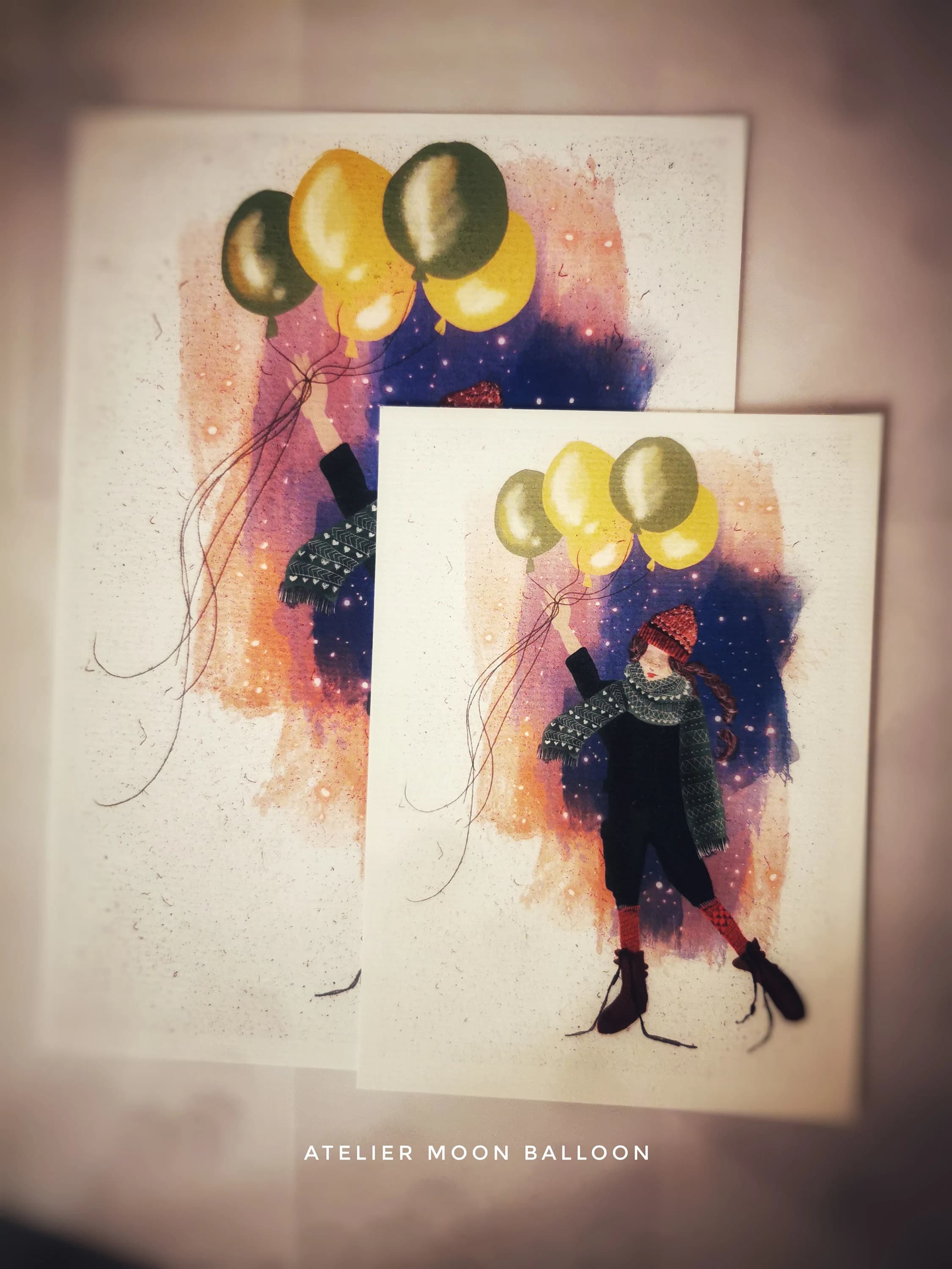 Prints Mädchen mit Ballons - image 2