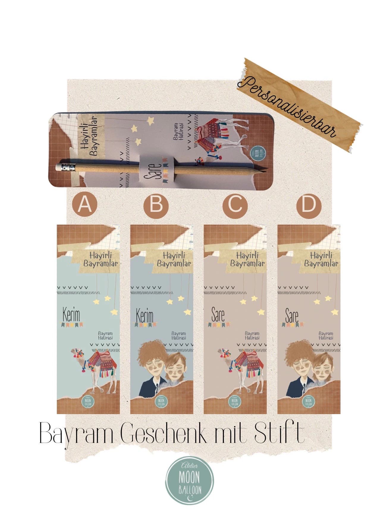 Bayram Geschenk mit Stift personalisiert