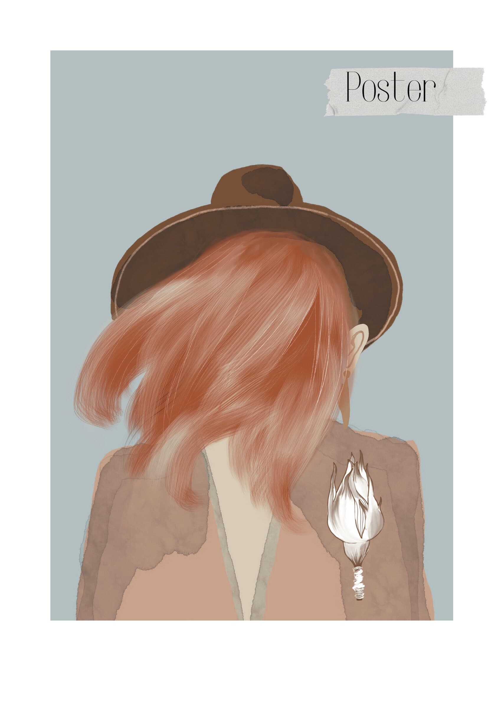 Poster 'Frau mit Hut'