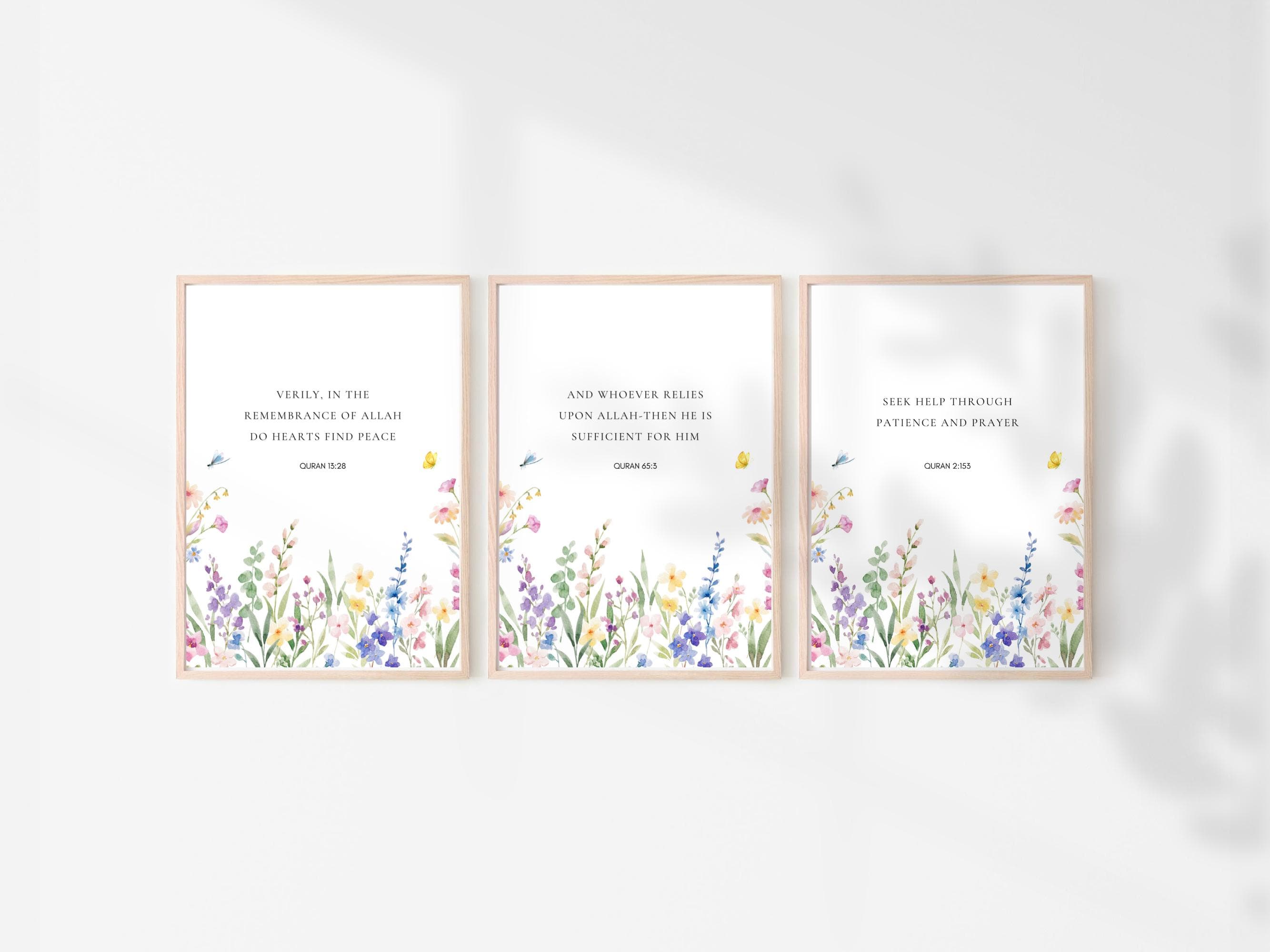 Bring elegance to your home with this Islamic Wall Art Printable. This design adds a serene and meaningful touch to any room. Perfect for living rooms, offices, nurseries, or as a thoughtful Islamic gift.