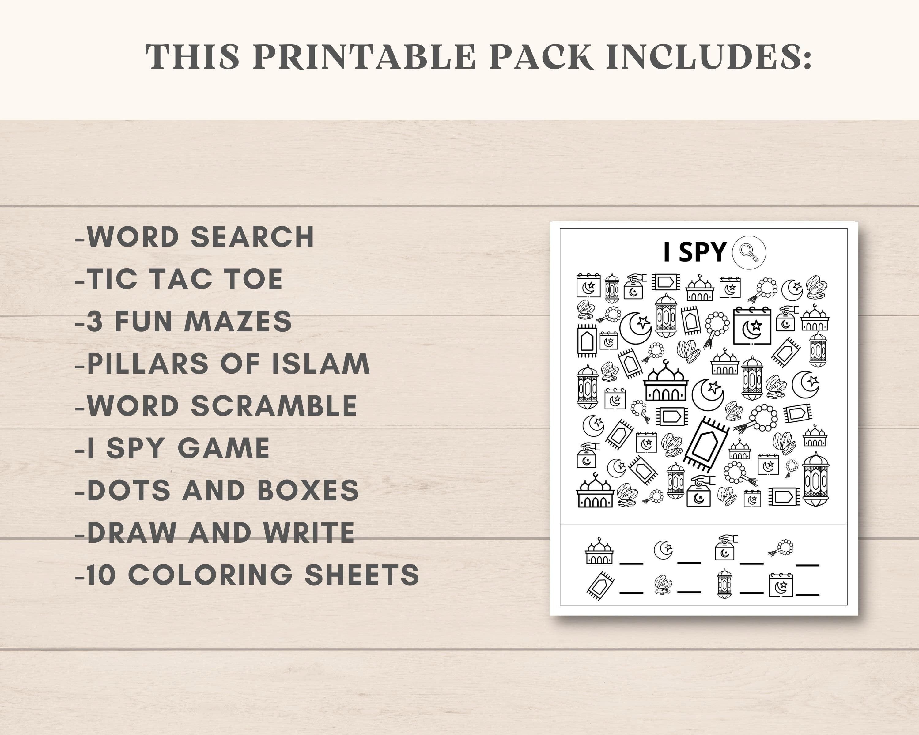 This Eid ul Fitr Activity Book is a perfect way to keep kids engaged. The PDF has fun Eid ul Fitr games and coloring sheets. It can also be used as a party favor.