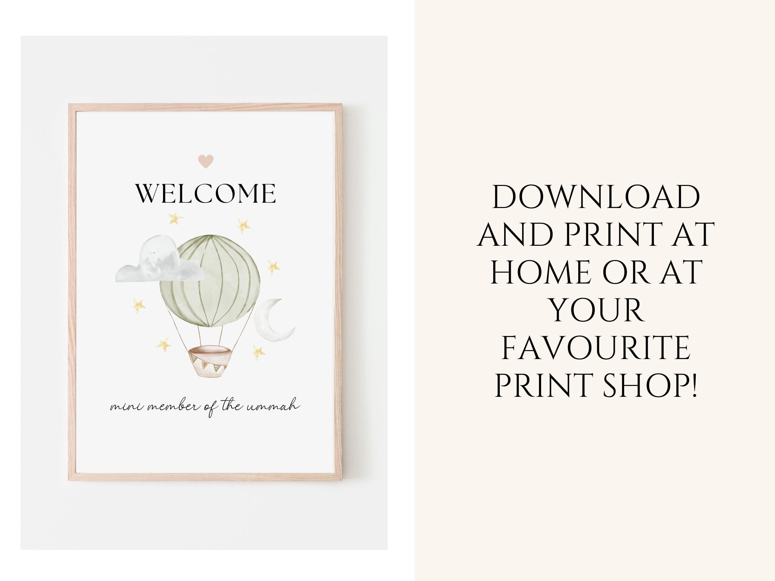 Welcome a new bundle of joy with this Muslim Baby Frame. Perfect for celebrating the arrival of a newborn in the Muslim community, this wall art gift conveys your warmest wishes and blessings.