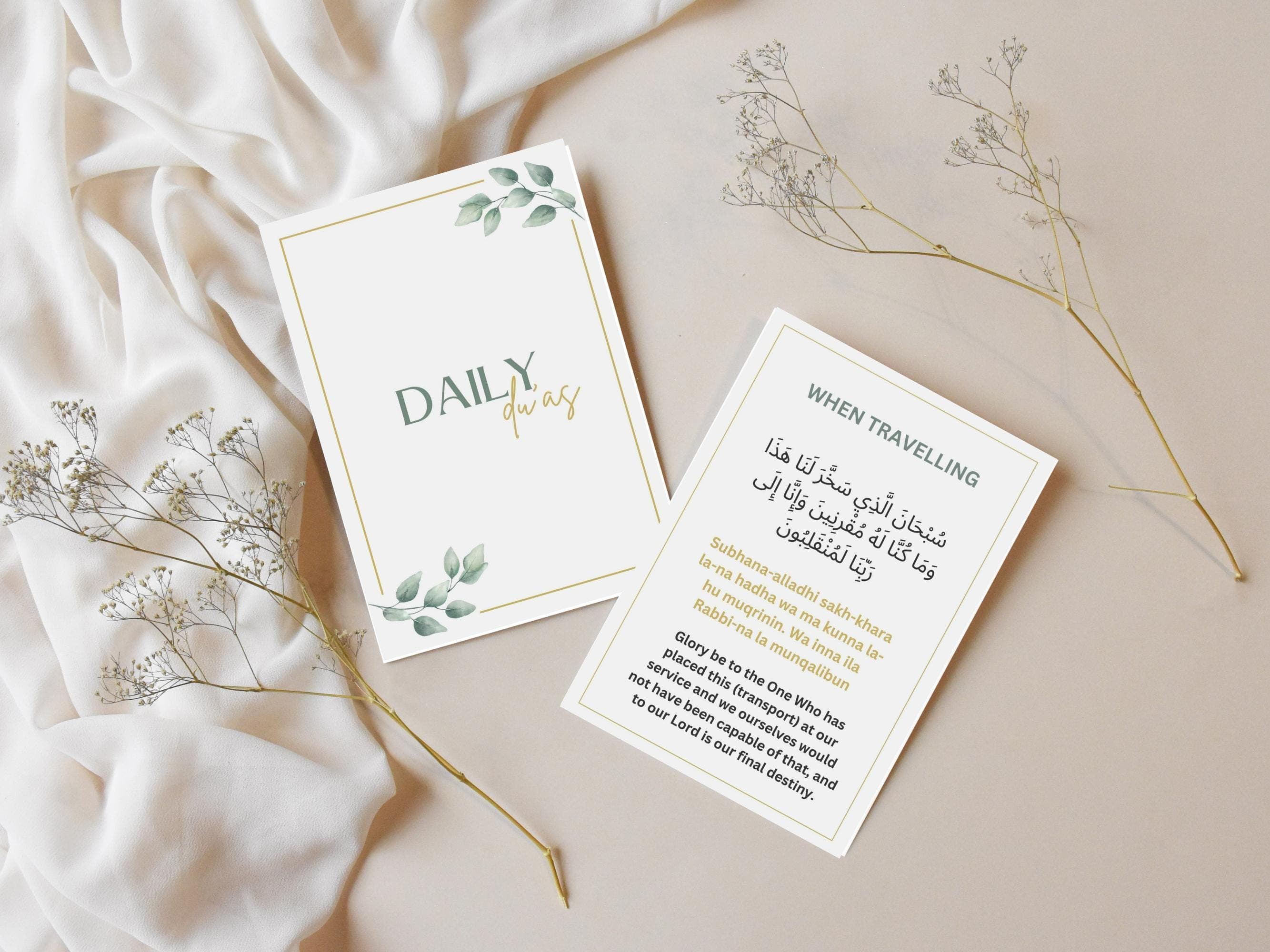 Strengthen your connection with Allah with these Islamic Flashcards Bundle. It includes Daily Duas, Duas & Dhikr Cards, Kalima cards, 4 Quls and Ayatul Kursi. Each card is beautifully designed with a minimalist style and includes the Arabic text, transliteration and English translation of the dua.