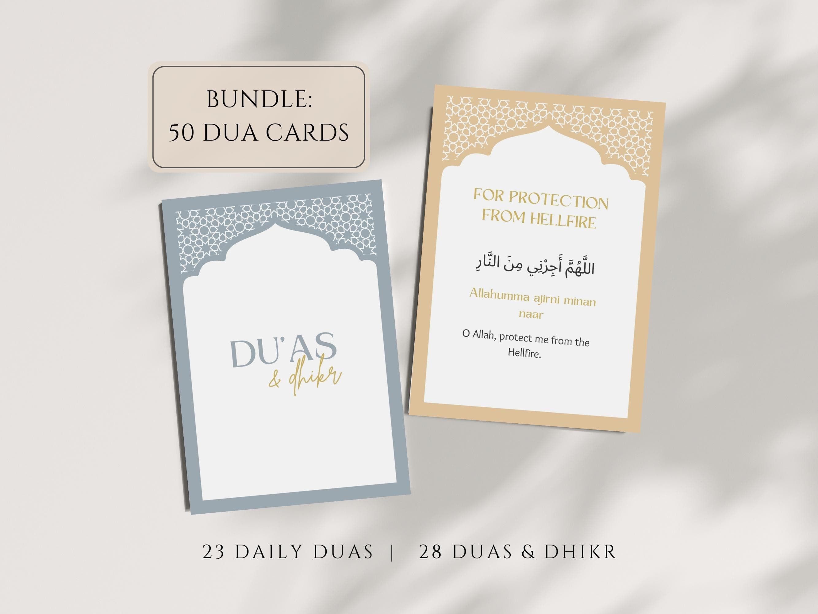 Islamic Dua Cards Bundle, Daily Duas and Dhikr (Digital Download)