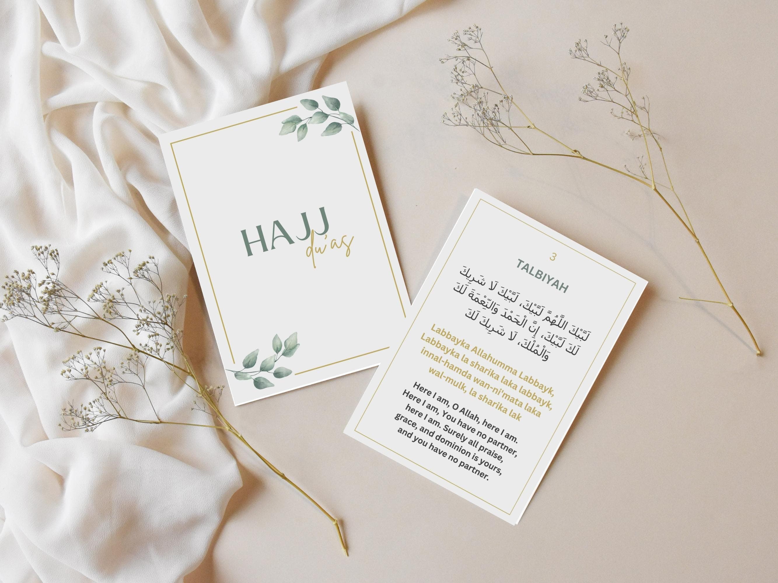 These Hajj Dua Cards are perfect to use during your Hajj. It contains all the main duas you’ll need to perform Hajj. Staple or add keyring as shown in pictures.