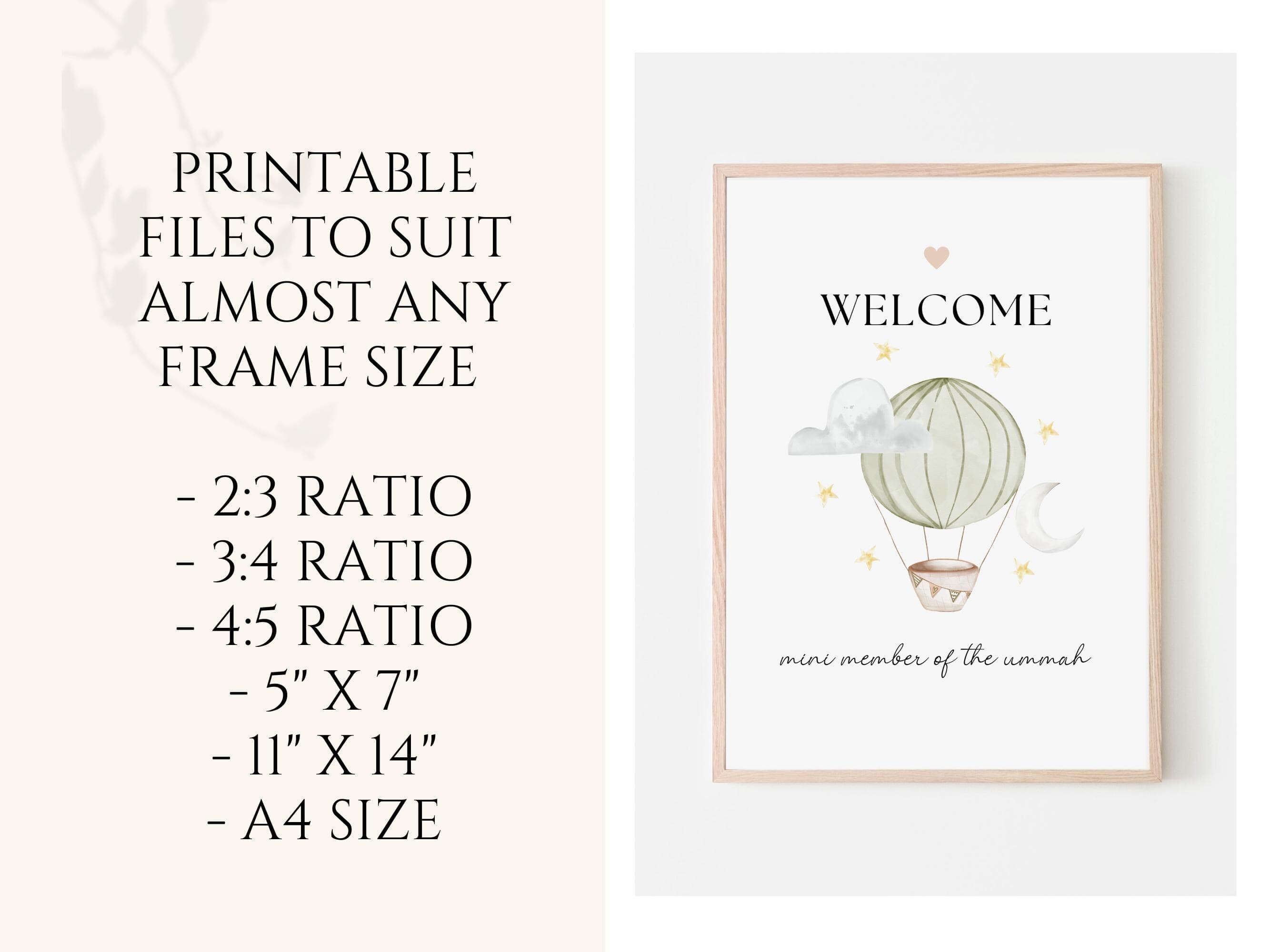 Welcome a new bundle of joy with this Muslim Baby Frame. Perfect for celebrating the arrival of a newborn in the Muslim community, this wall art gift conveys your warmest wishes and blessings.