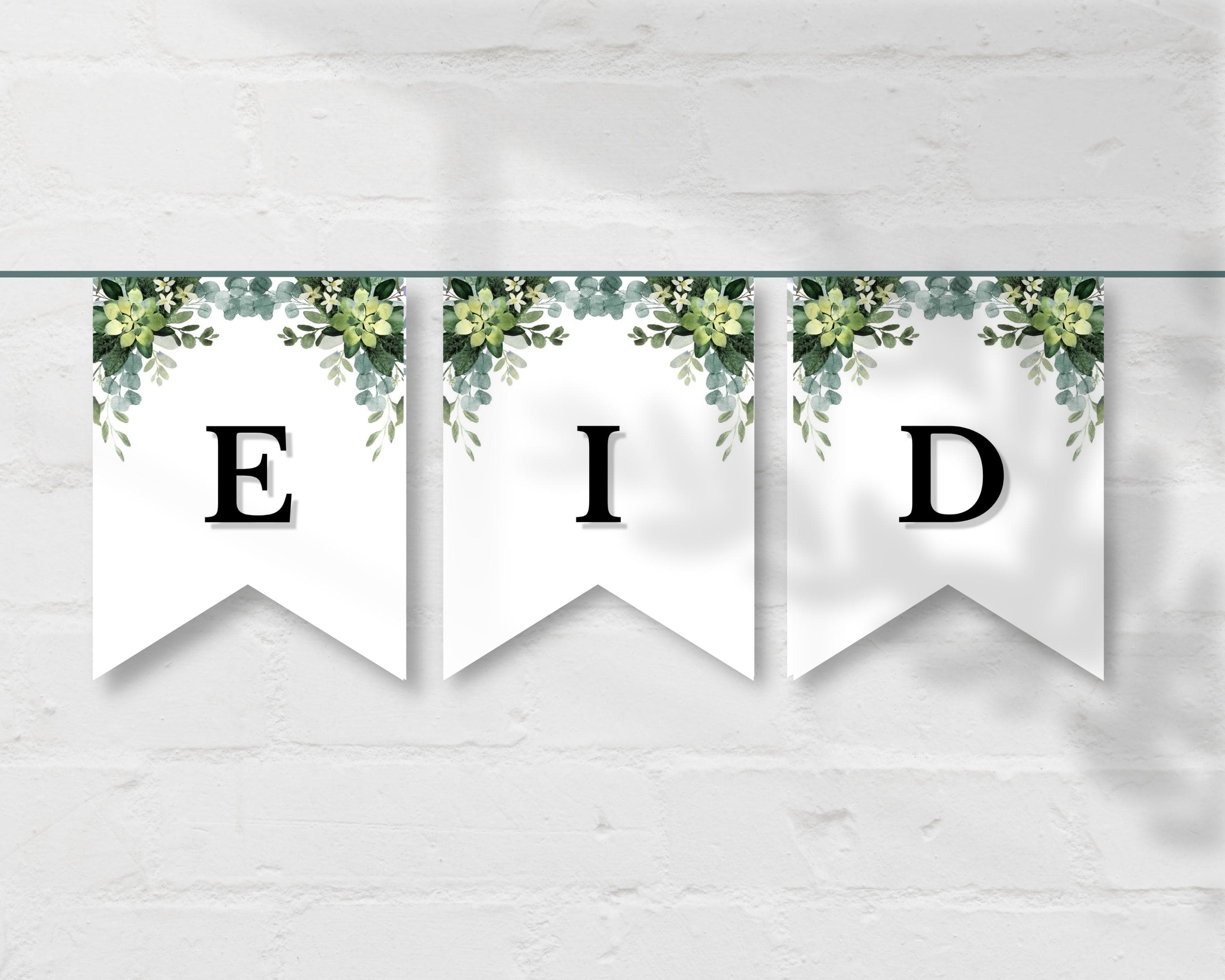 Eid Banner Printable,  Eid Mubarak Banner, Eid Decoration, Eid Printables, Eid Bunting, Eid Decor Printable, Eid Party Printable, Happy Eid - image 3