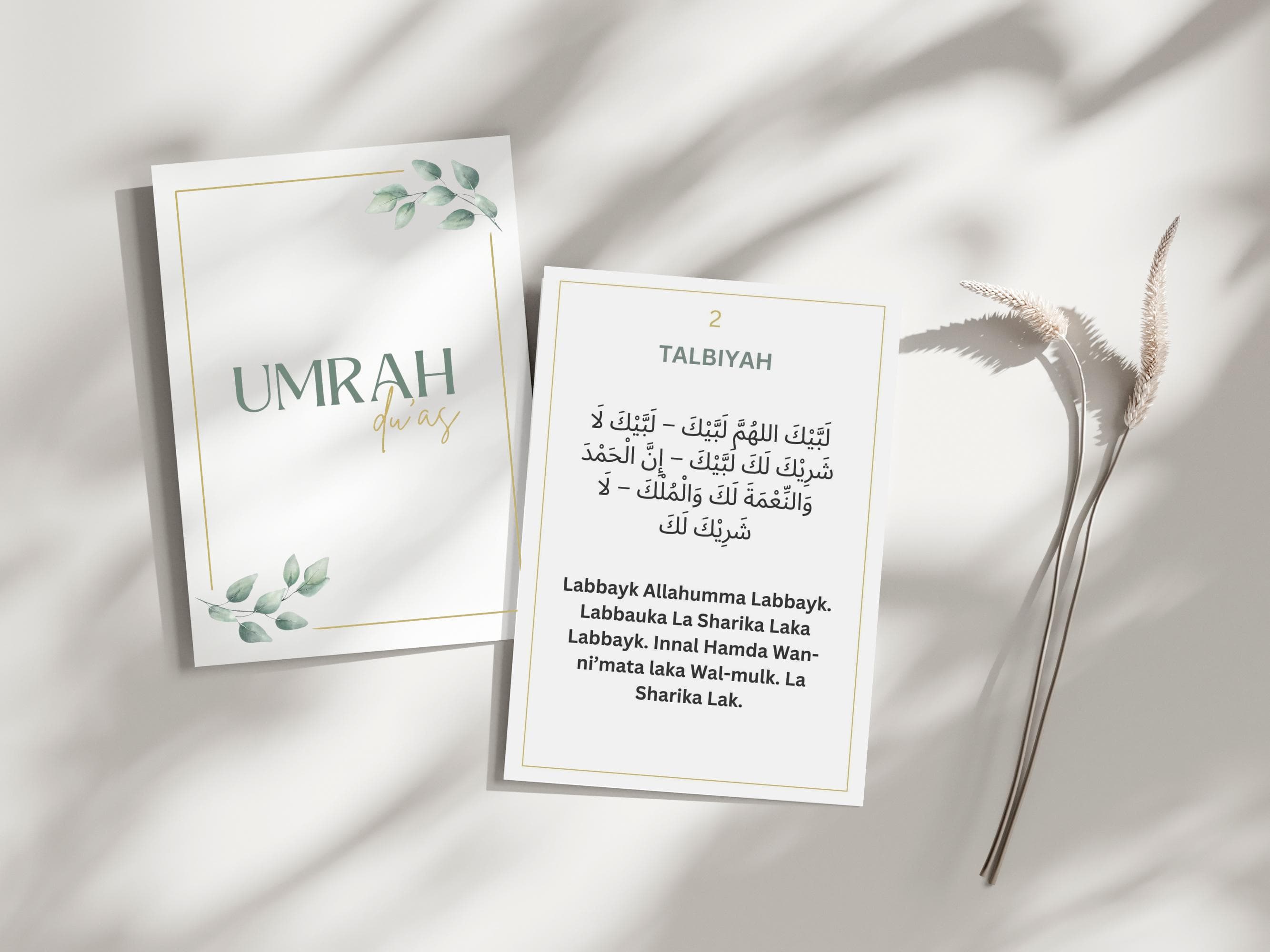 These Umrah Dua Cards are perfect to use during your Umrah. It contains all the main duas you’ll need to perform Umrah. Staple or add keyring as shown in pictures.