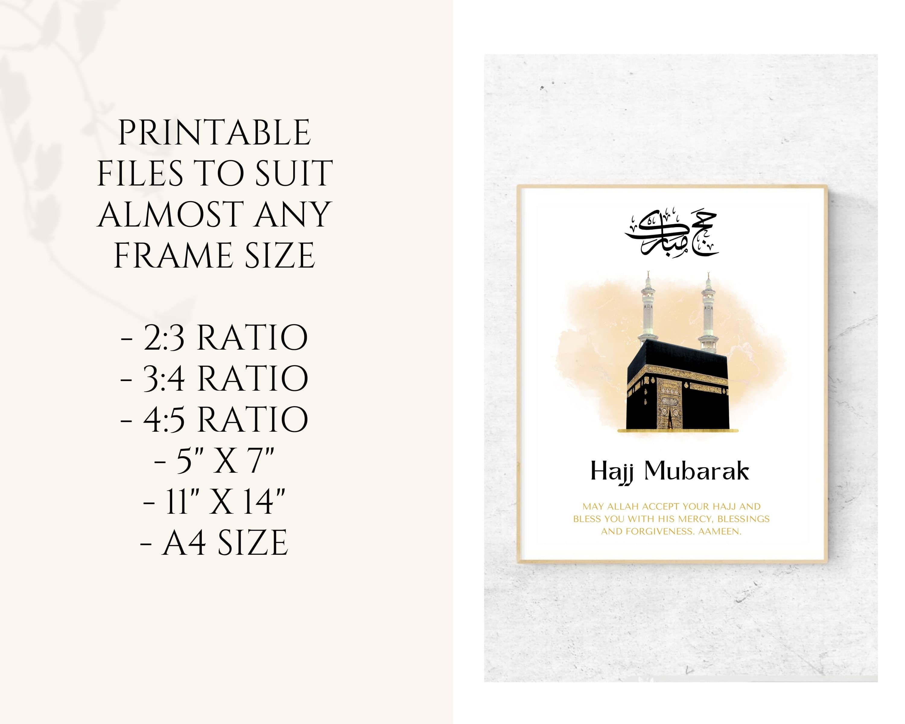 This beautiful Hajj Mubarak PDF makes the perfect gift for the completion of Hajj. Perfect to gift Muslim family and friends.