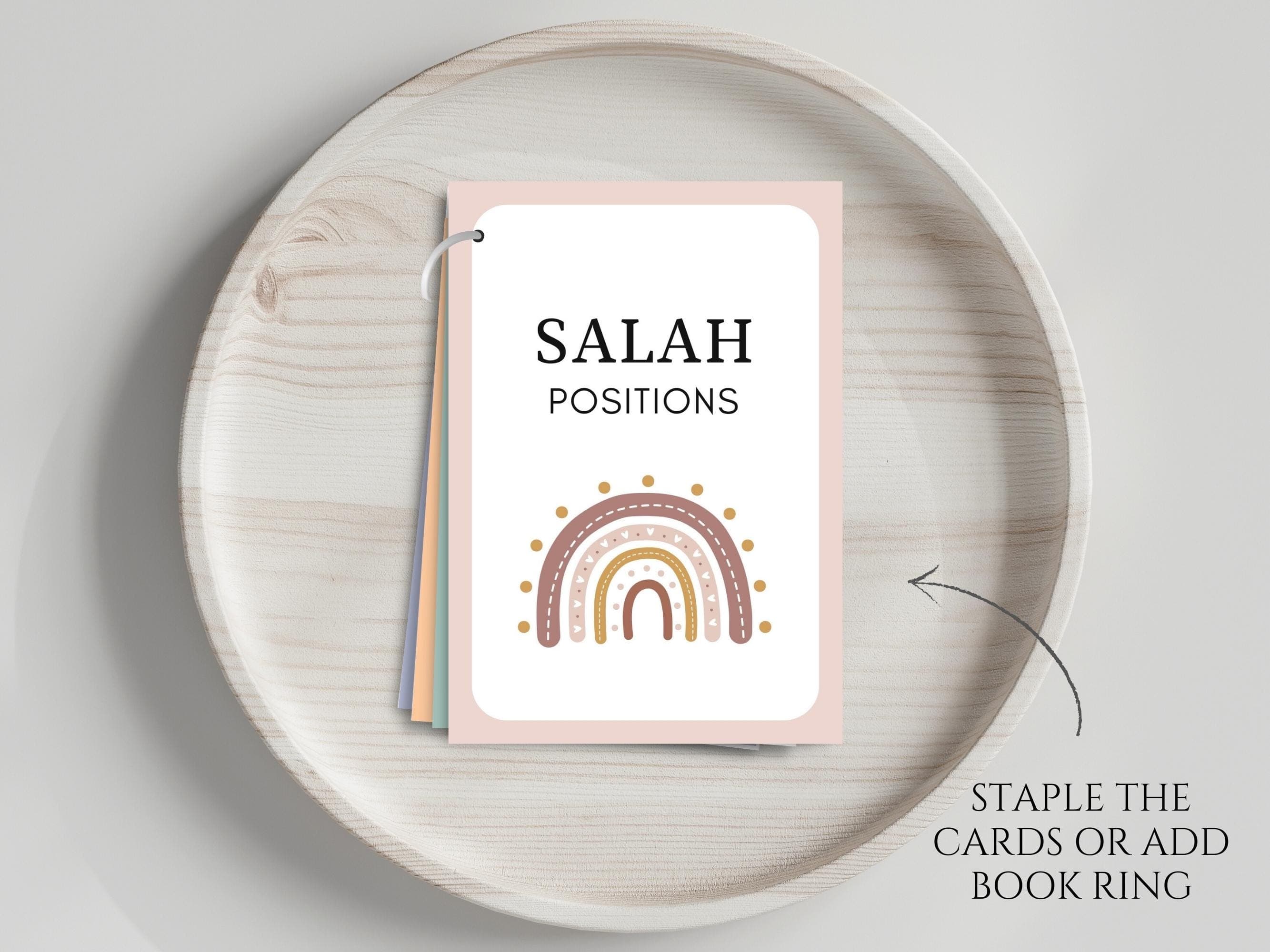 Teach your kids Salah steps with these Salah Positions Flashcards! This Islamic educational tool is designed to help children learn and understand the steps of prayer in a simple and engaging way.