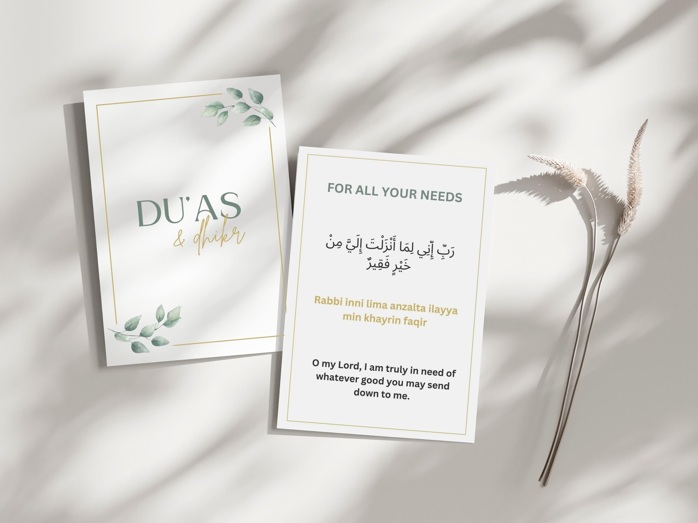 Strengthen your connection with Allah with these Islamic Flashcards Bundle. It includes Daily Duas, Duas & Dhikr Cards, Kalima cards, 4 Quls and Ayatul Kursi. Each card is beautifully designed with a minimalist style and includes the Arabic text, transliteration and English translation of the dua.
