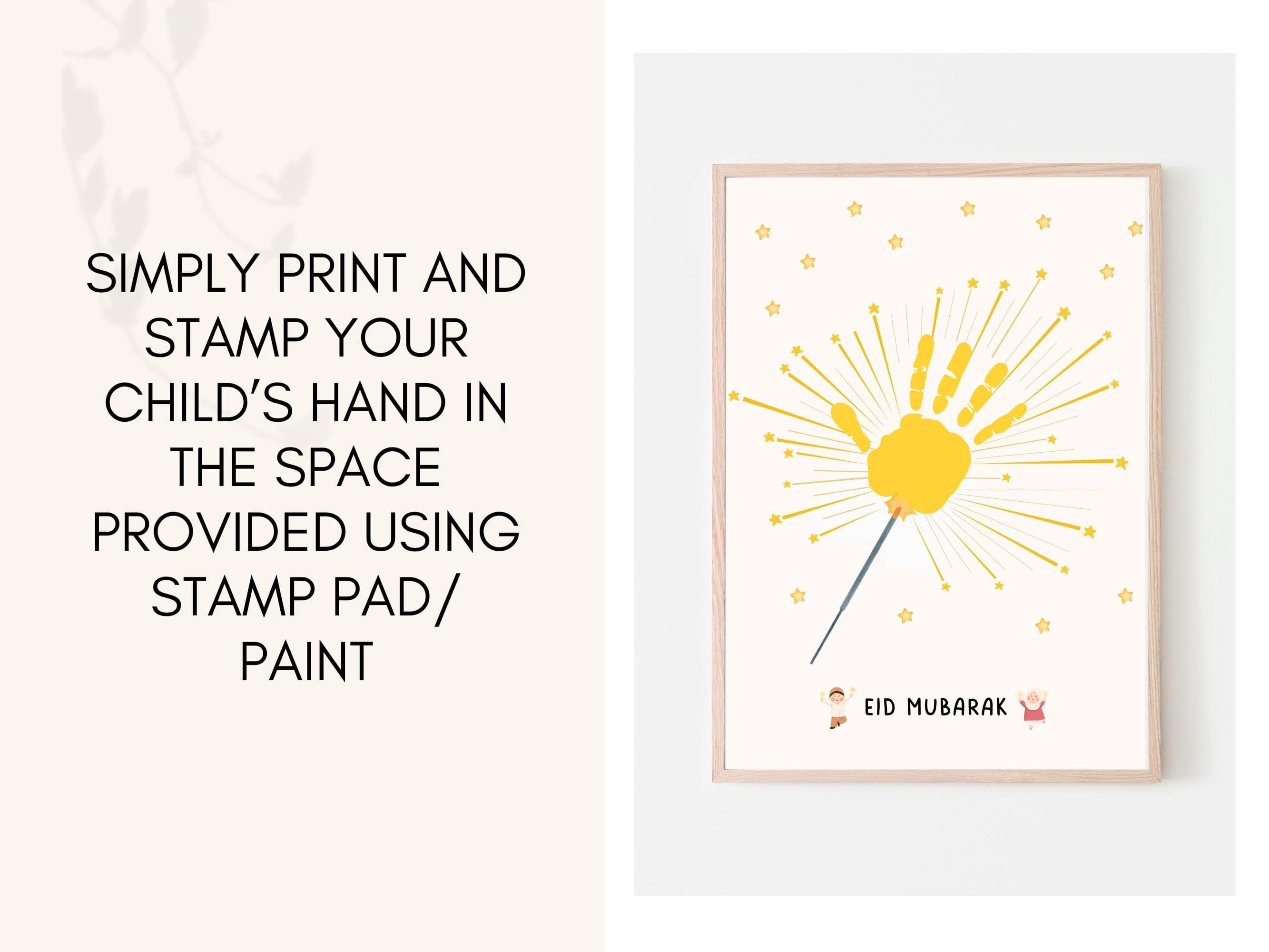 This fun Eid handprint pack is a great activity and keepsake for little kids. Perfect for toddler, preschool, nursery or baby. Can be used at home/ classroom.