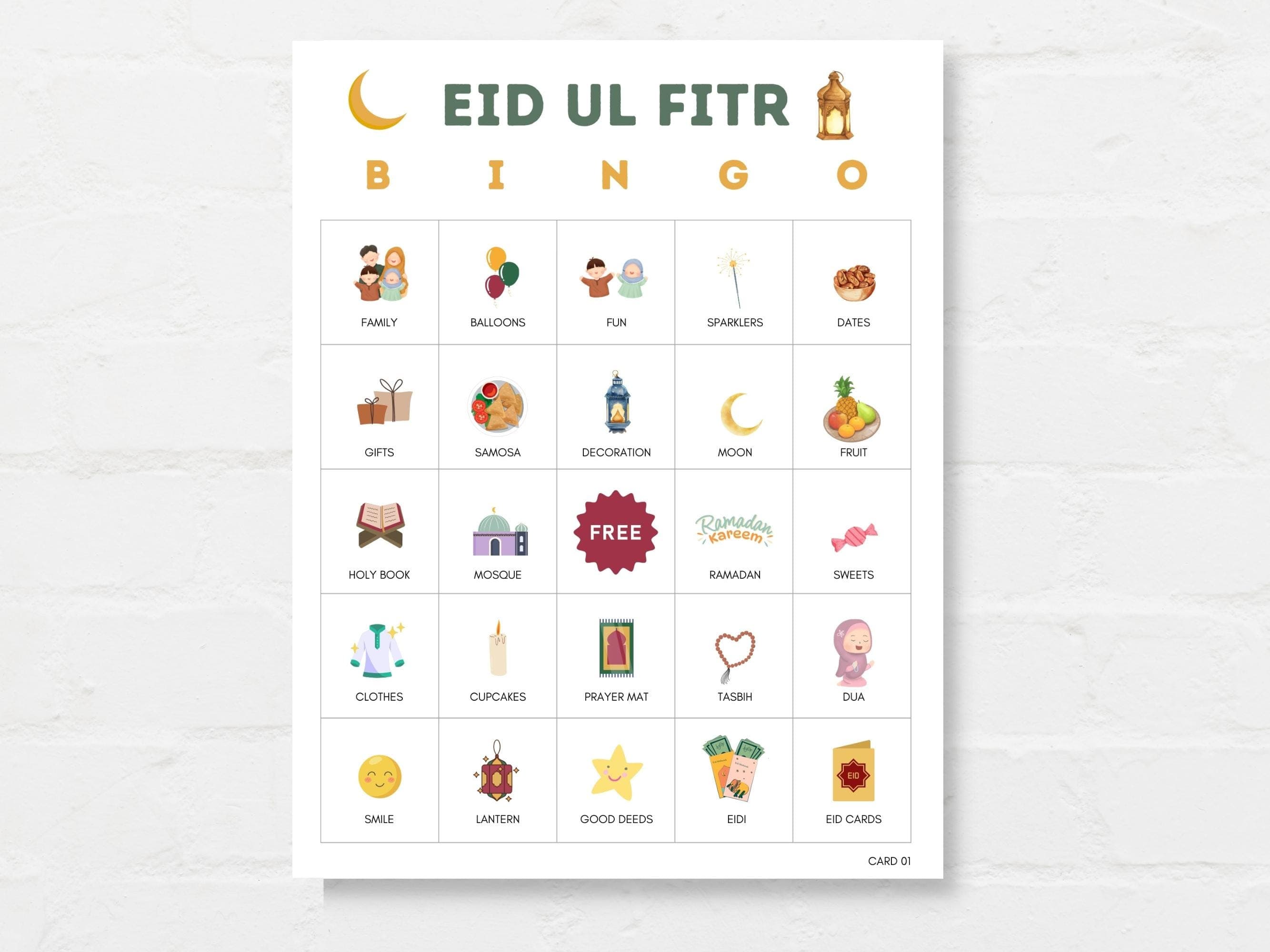 Celebrate Eid ul Fitr with fun using this Eid ul Fitr Bingo Game! This Eid printable activity is perfect for kids and families to enjoy during Eid gatherings, offering a creative and interactive way to celebrate.
