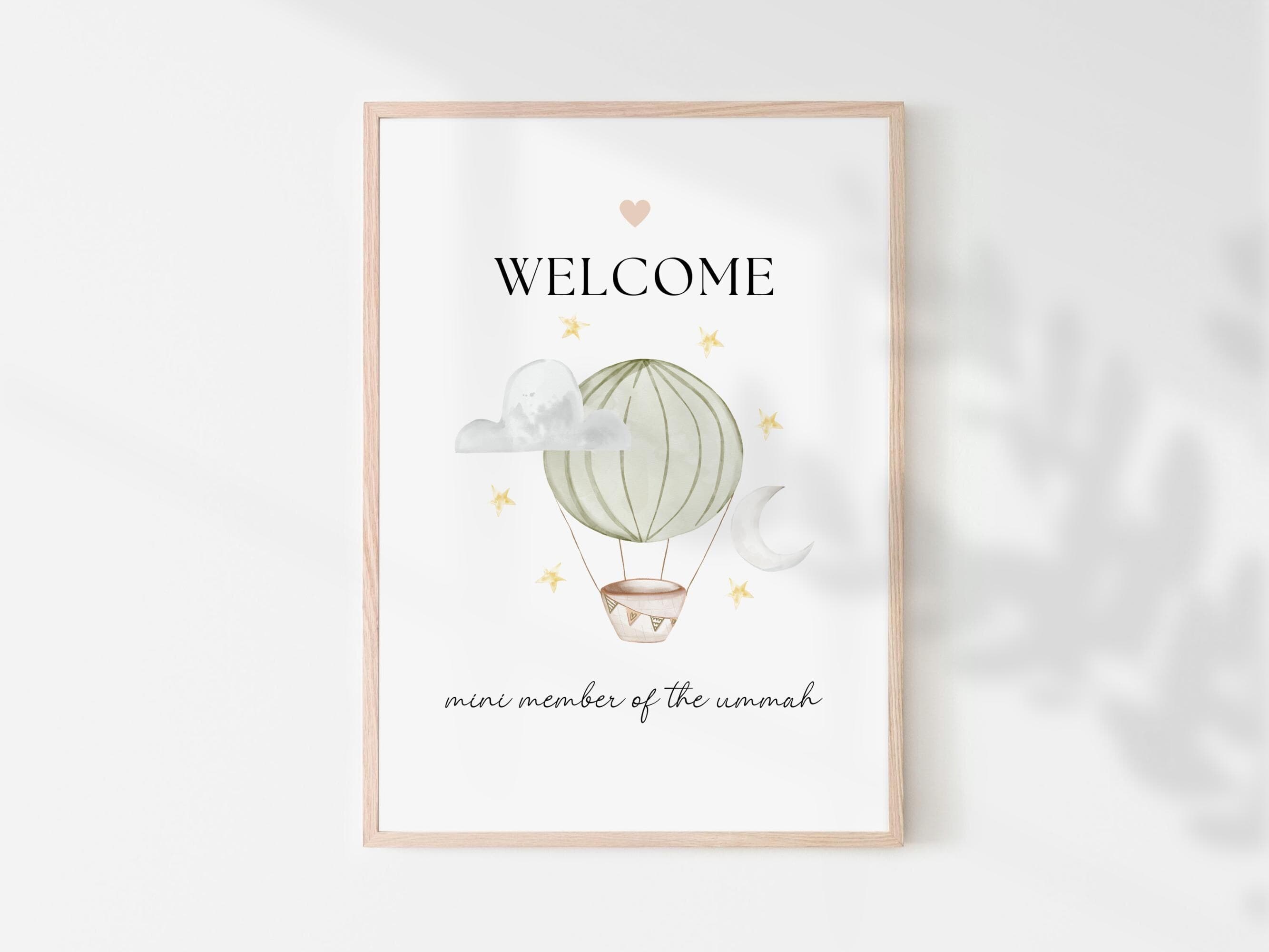 Welcome a new bundle of joy with this Muslim Baby Frame. Perfect for celebrating the arrival of a newborn in the Muslim community, this wall art gift conveys your warmest wishes and blessings.
