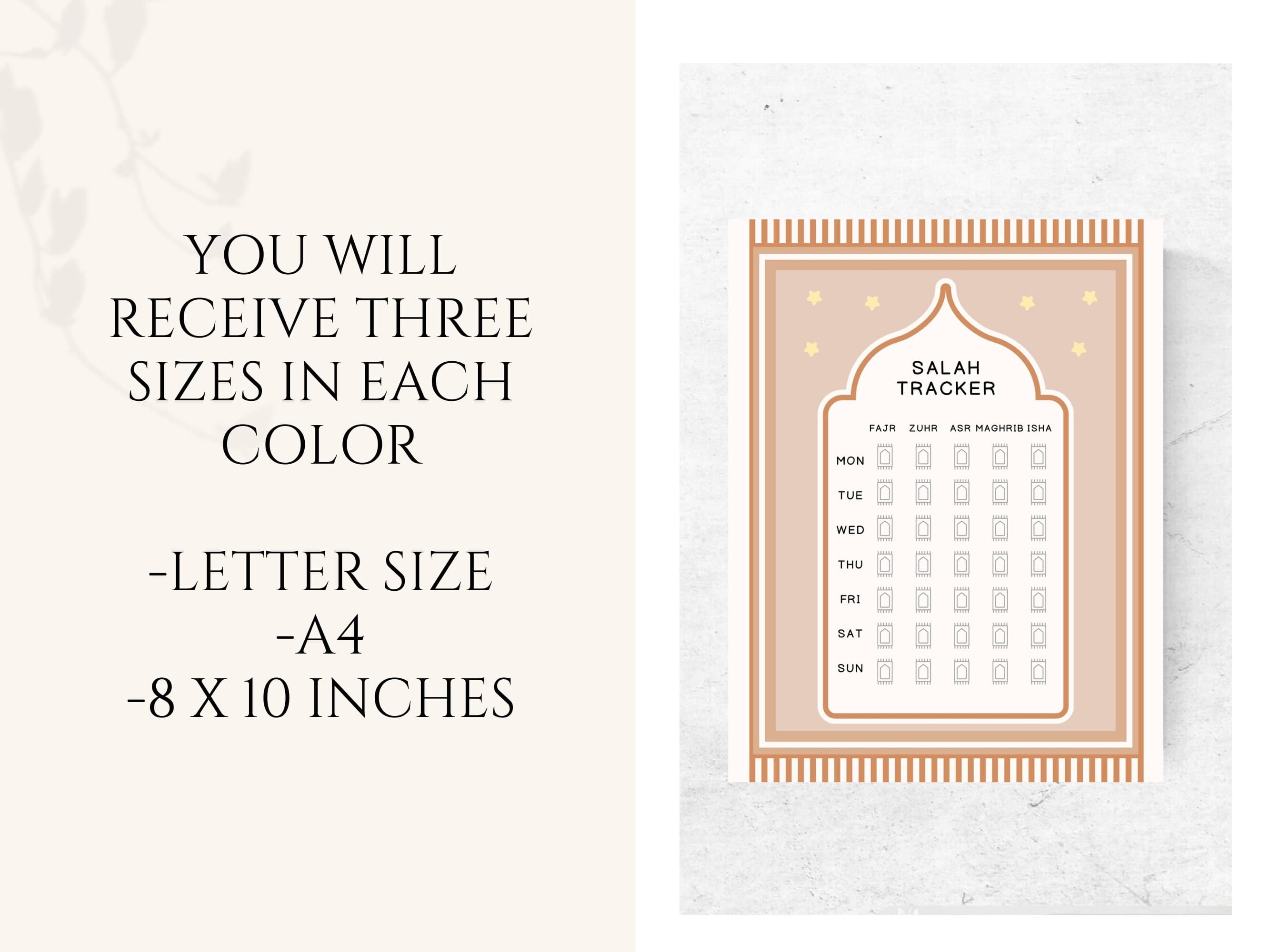 This Islamic Salah tracker is designed to help you build and maintain a consistent prayer routine, fostering spiritual growth and mindfulness.