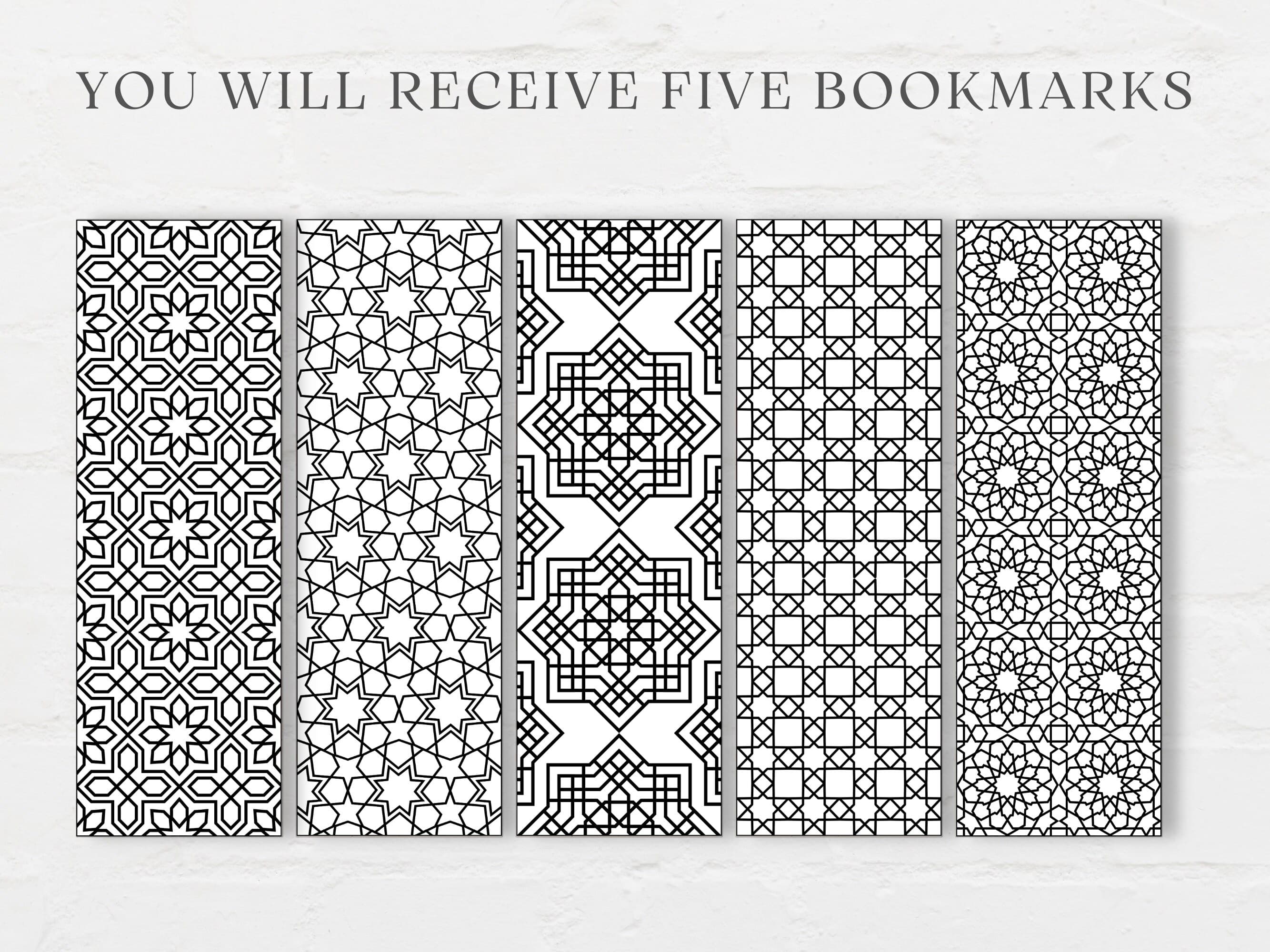 These Islamic art inspired Islamic coloring bookmarks offer a therapeutic and creative escape. Simply print and color in!