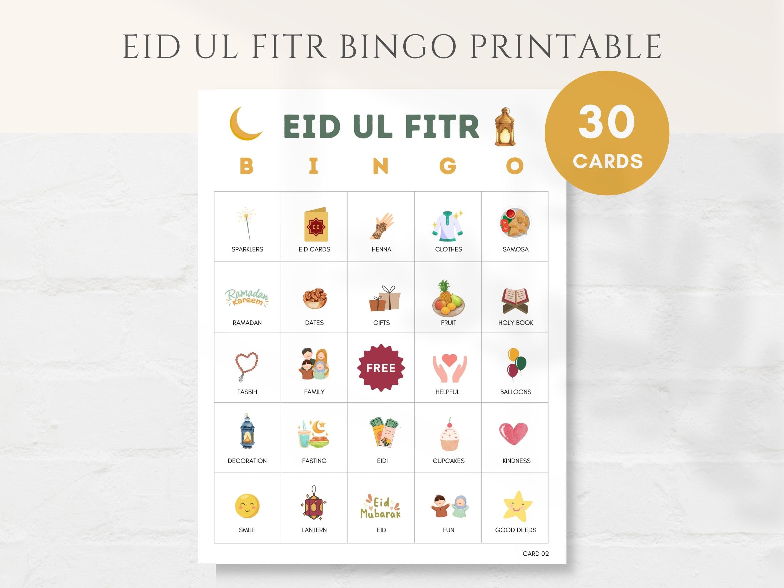 Eid Bingo, Eid ul Fitr Bingo, Eid Mubarak, Eid Games, Eid Activity, Eid ul Fitr Bingo Game, Eid ul Fitr Game for Kids, Eid ul Fitr Kids Game
