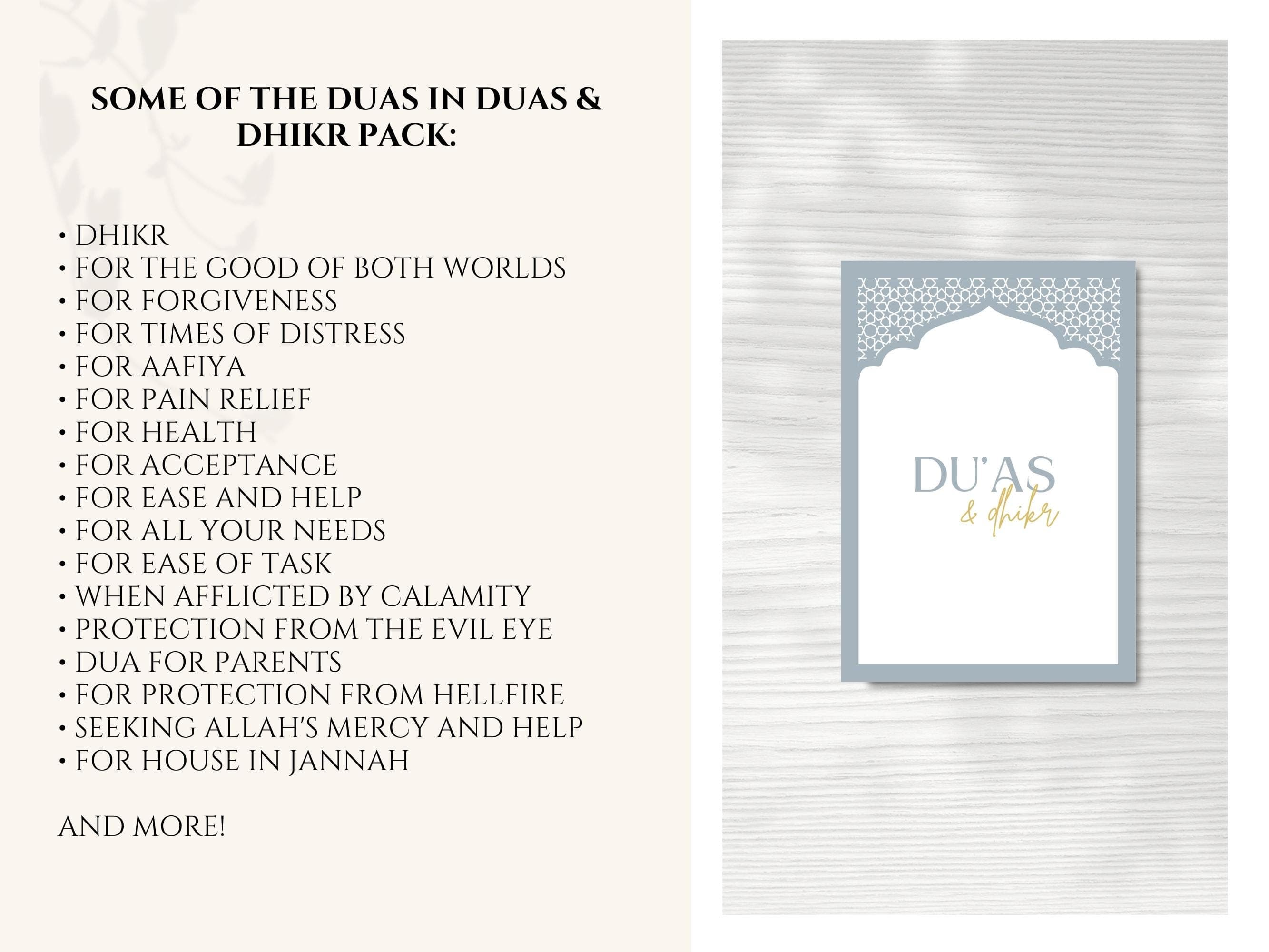 Strengthen your connection with Allah and deepen your spiritual practice with these Daily Duas and Dhikr Cards.