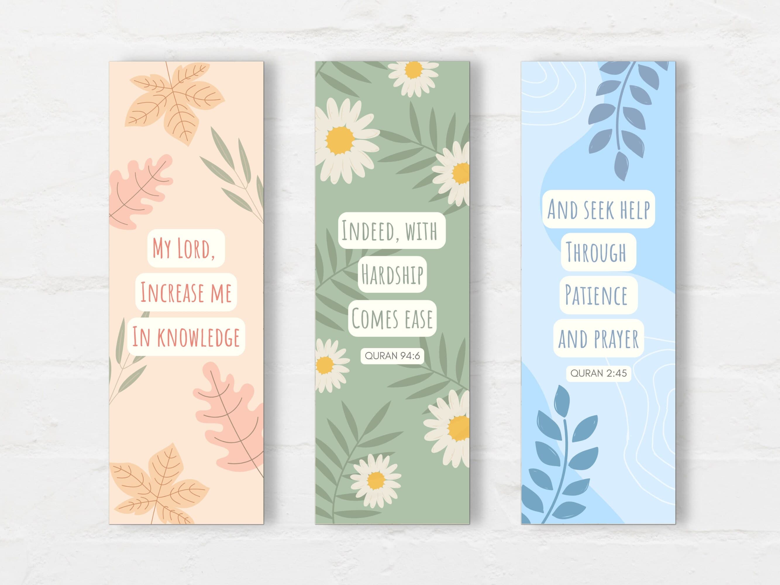 Islamic Bookmarks Printable, Islamic gift, Printable Bookmarks, Muslim Bookmarks, Islamic printables, Islamic quotes, Holy Quran Bookmarks