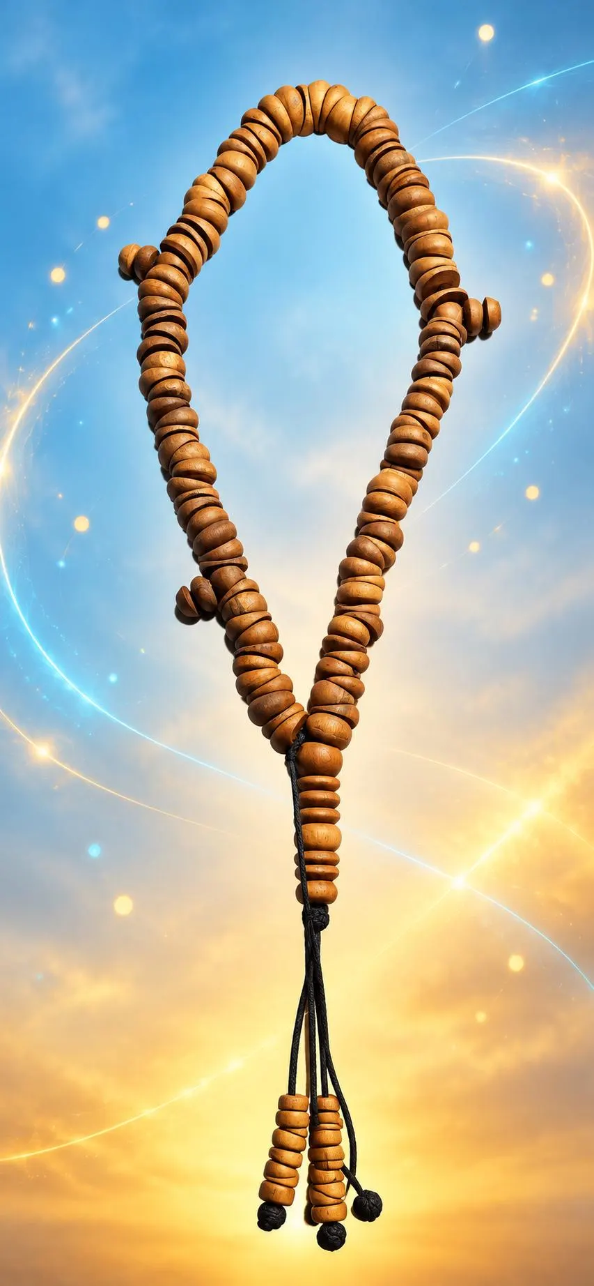 Handcrafted BayeFall Monjahla Sufi Prayer Beads - 100 Ivory Beads for Meditation and Dhikr - image 3