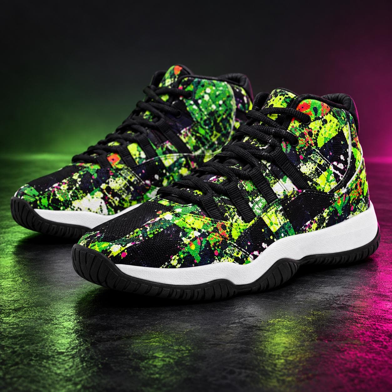 Abstract Bayefall Retro Design Sneakers: Handcrafted Reimagined Footwear - image 3