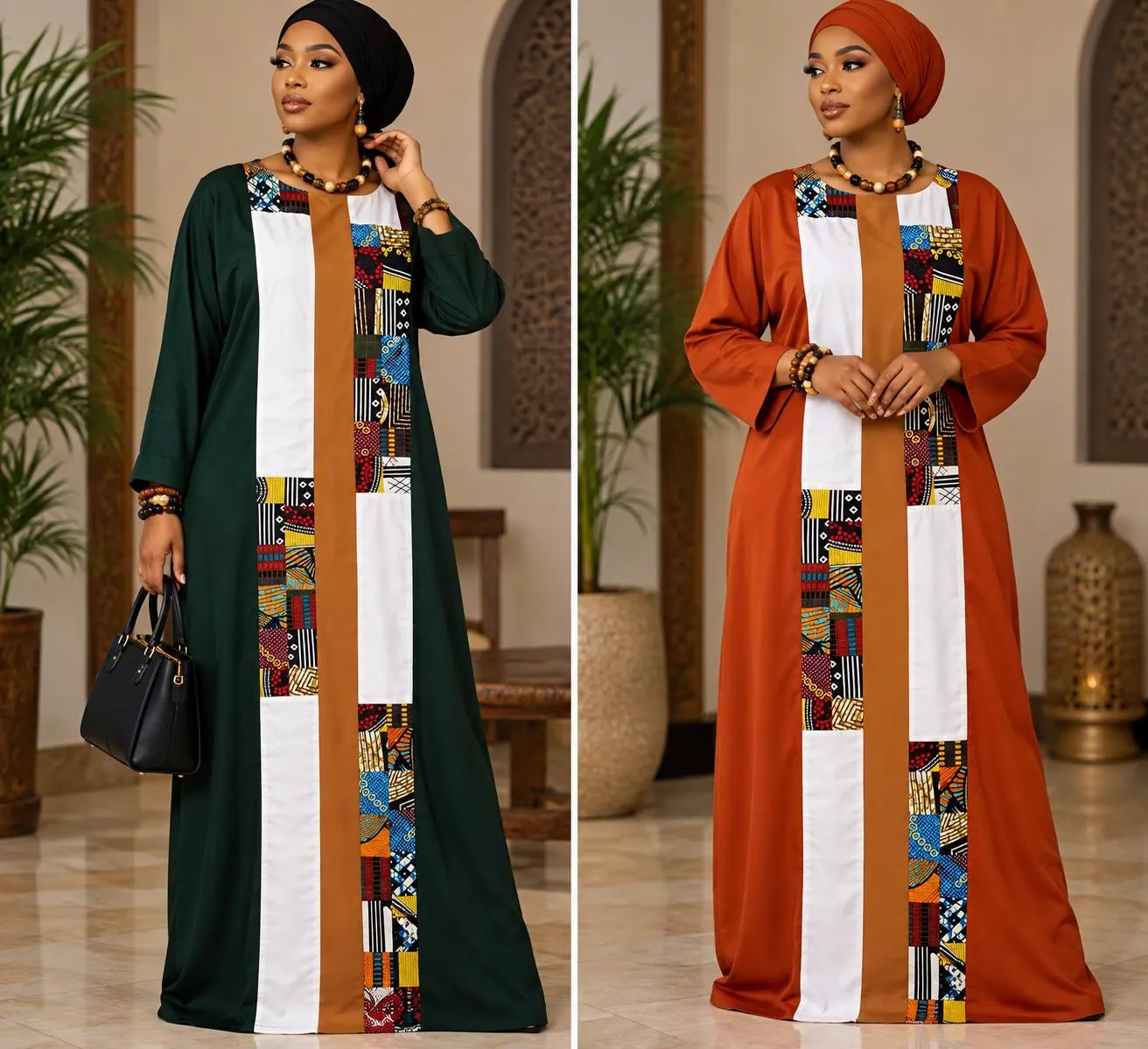 Thobe Women's Custom Patchwork Kurti Muslim Abaya Empress Clothing Made to Order Custom Piece