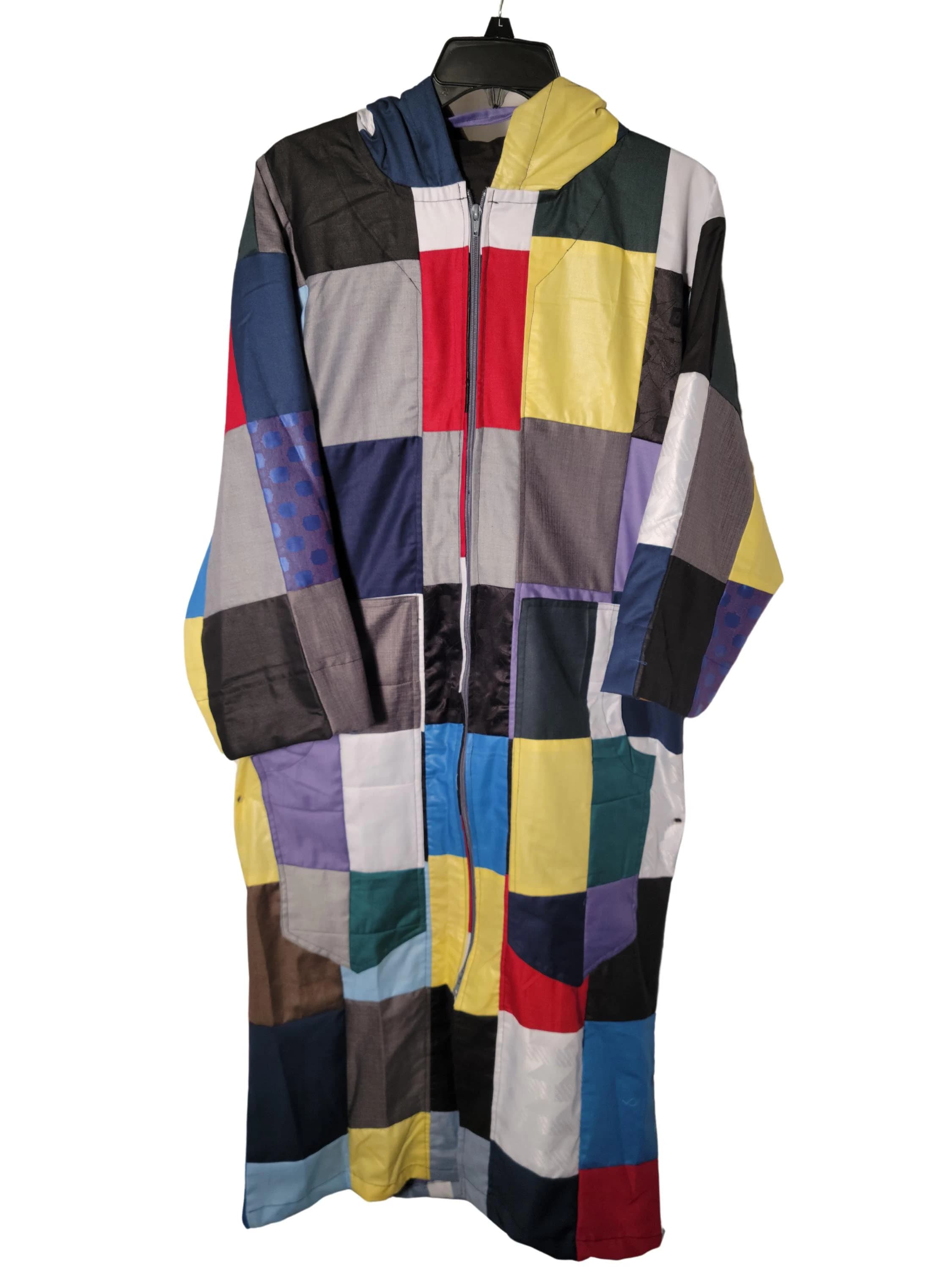 BayeFall Spiritual Patchwork Bohemian Cotton Top Mid Sleeves With Hood