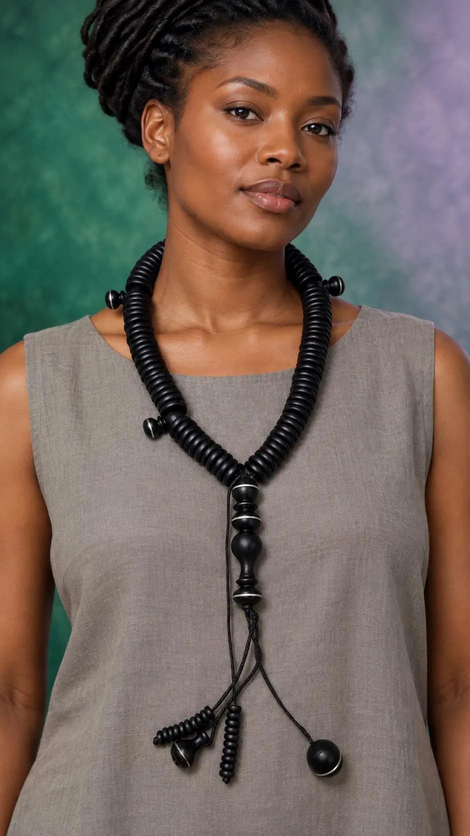 Black Ivory/Ebony Beaded Necklace Tasbih Prayer Beads Zikr Dhikr Beads Sufism Bayefall Authentic Wood - image 3