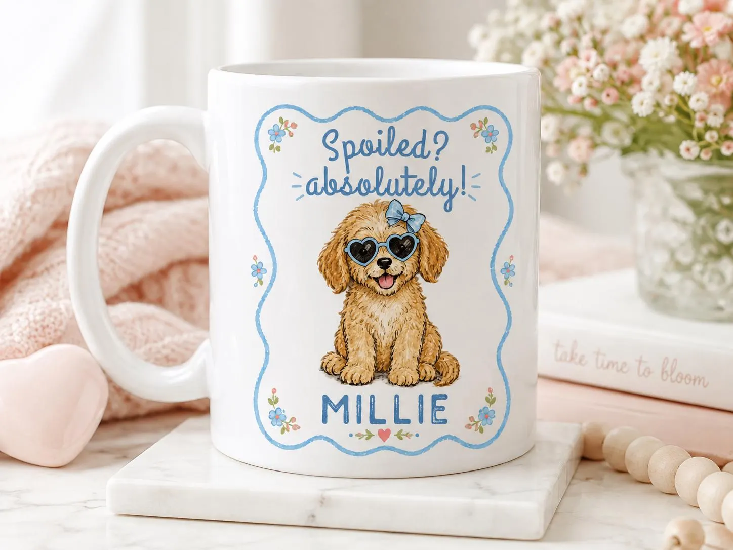 Funny Dog Mom Mug,  Personalized Dog Mug from Photo, Custom Pet Portrait Mug, Funny Dog Gift, Dog Lover Gift, Pet Mom Gift Coffee Mug
