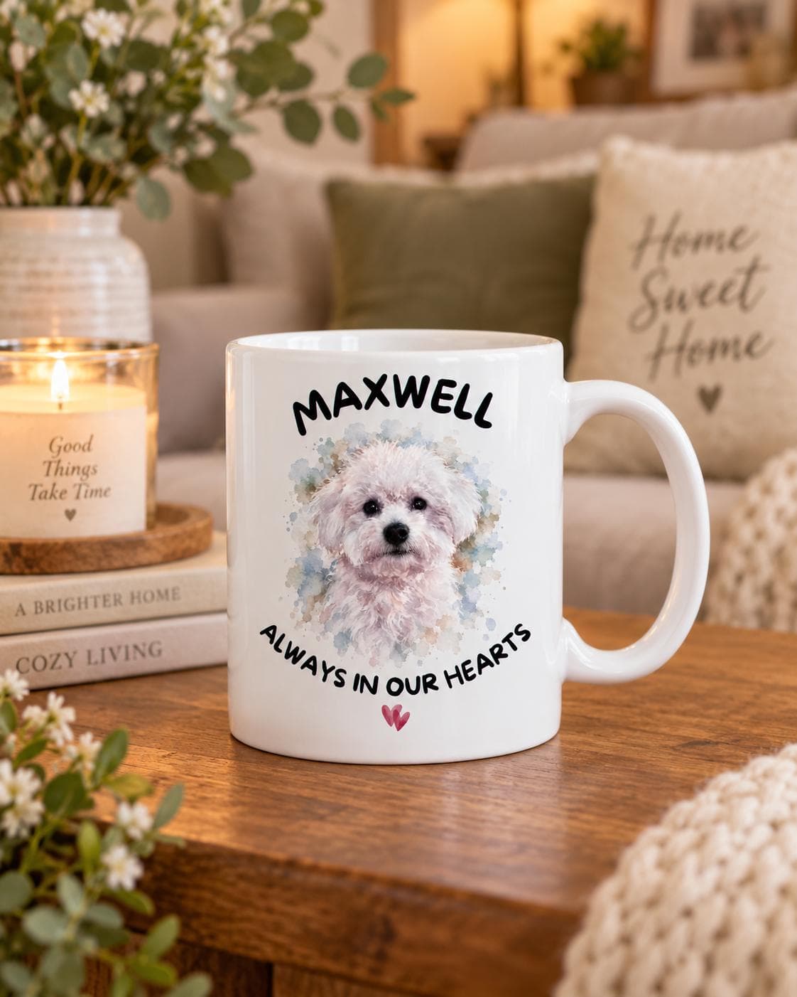 Pet Loss Gift for Dog Mom, Personalized Memorial Mug, Custom Pet Photo Mug, Dog and Cat Remembrance Keepsake, Thoughtful Gift for Pet Owner