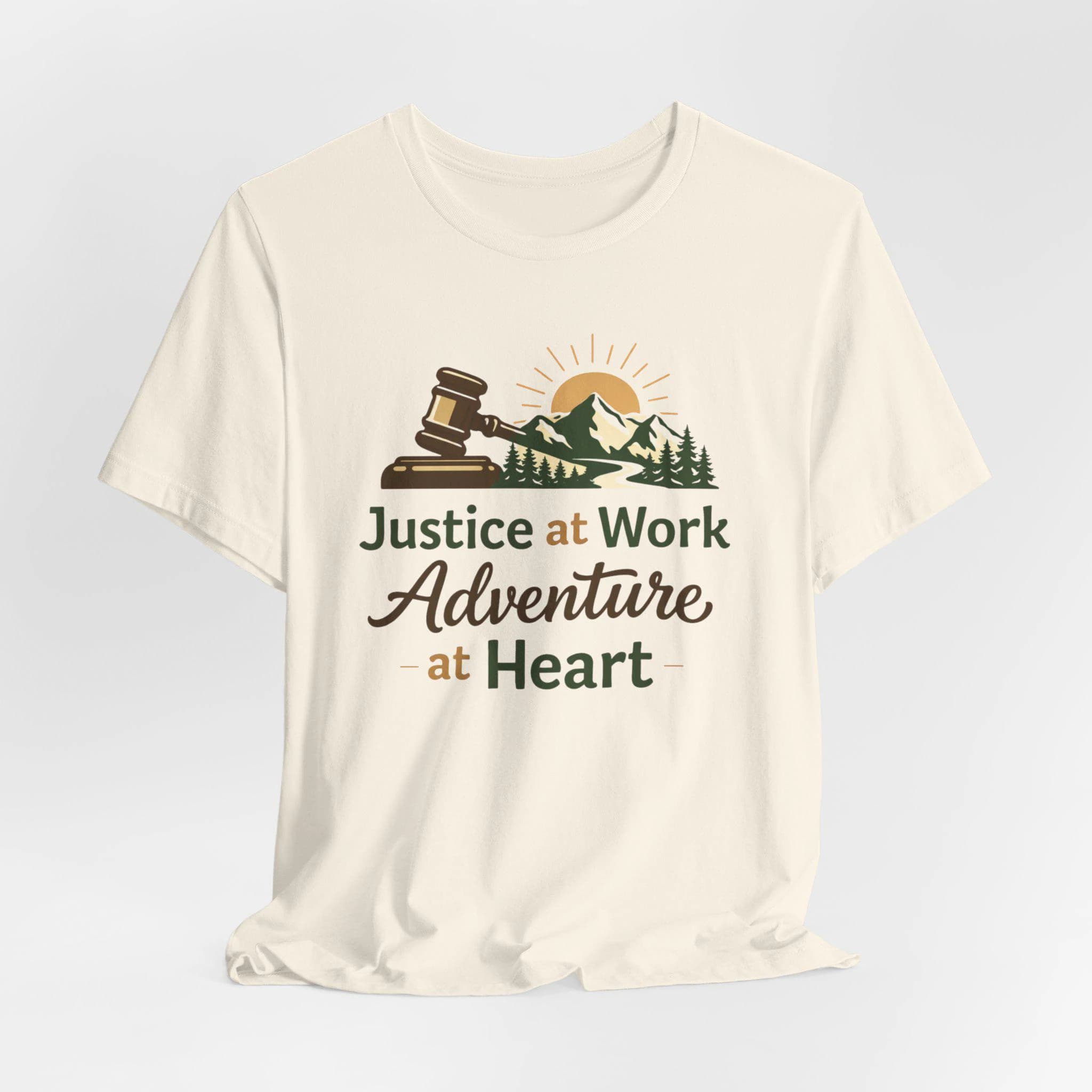 Justice at Work Adventure at Heart Tee | Gavel Mountain Forest Design - image 5
