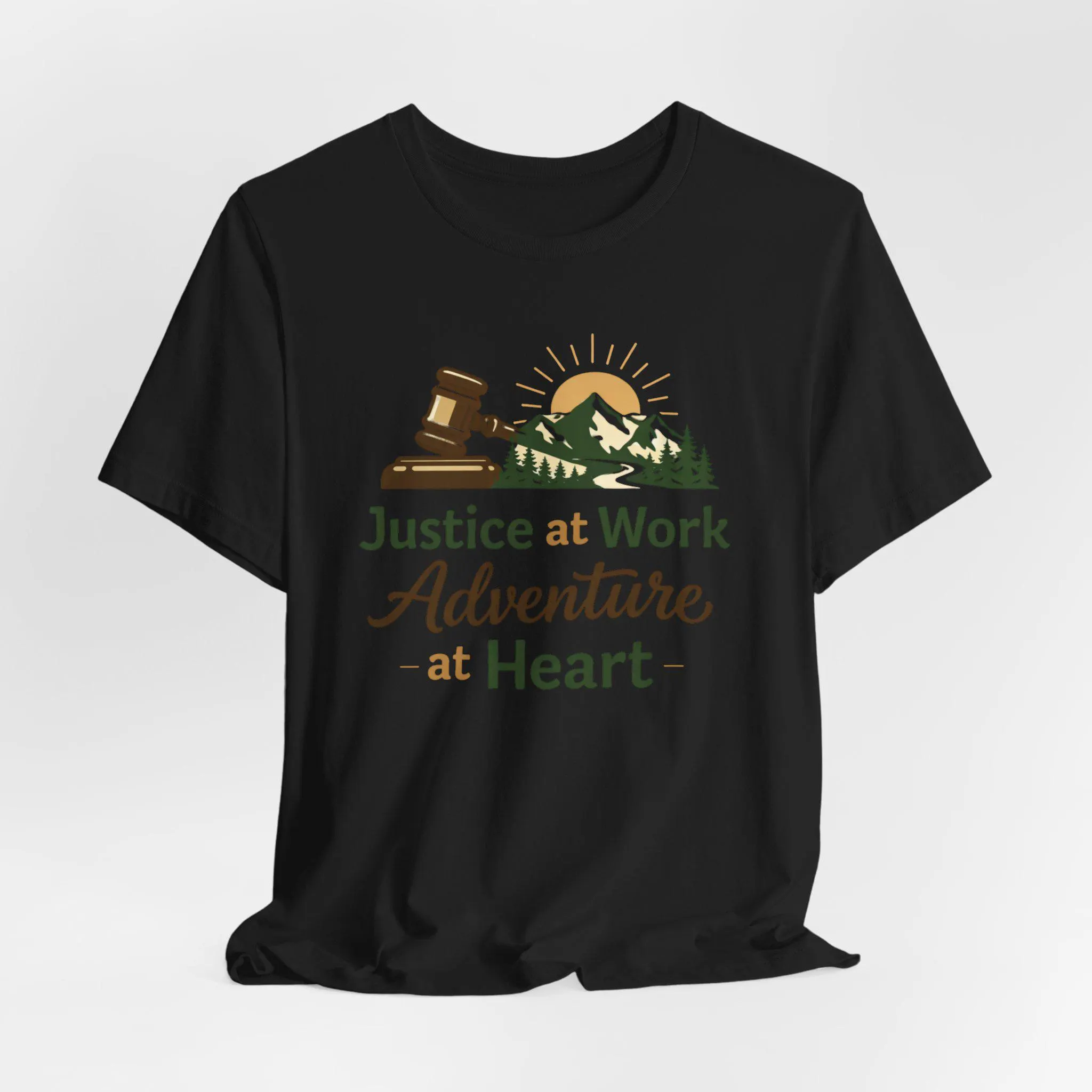 Justice at Work Adventure at Heart Tee | Gavel Mountain Forest Design - image 4