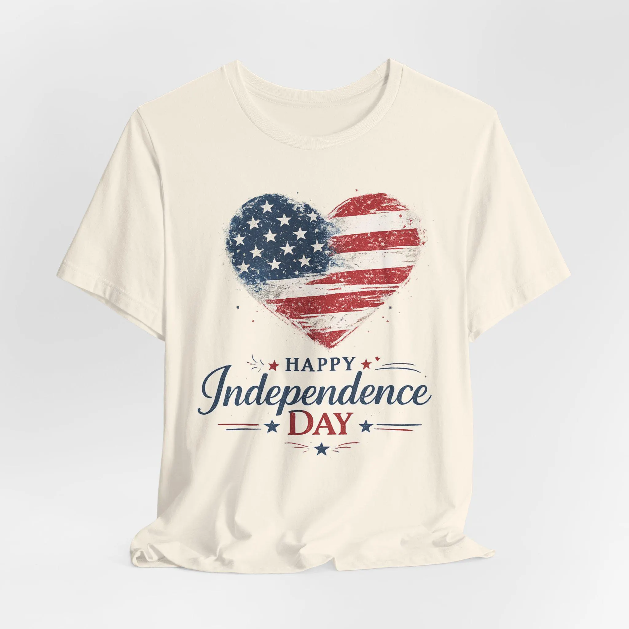 American Flag Heart Happy Independence Day T-Shirt | 4th of July Patriotic Tee - image 5