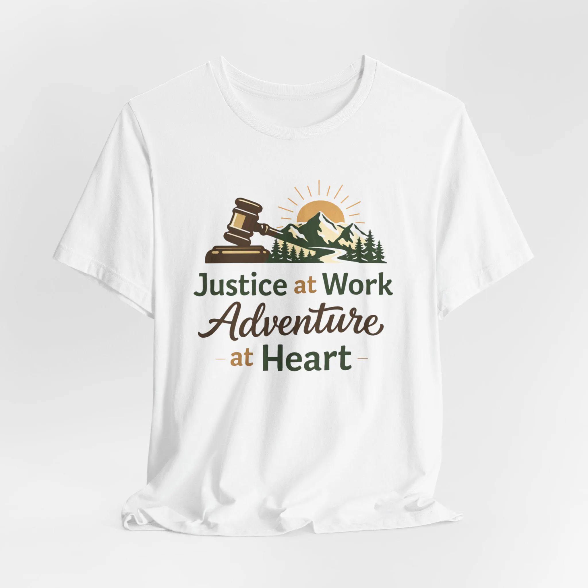 Justice at Work Adventure at Heart Tee | Gavel Mountain Forest Design - image 3