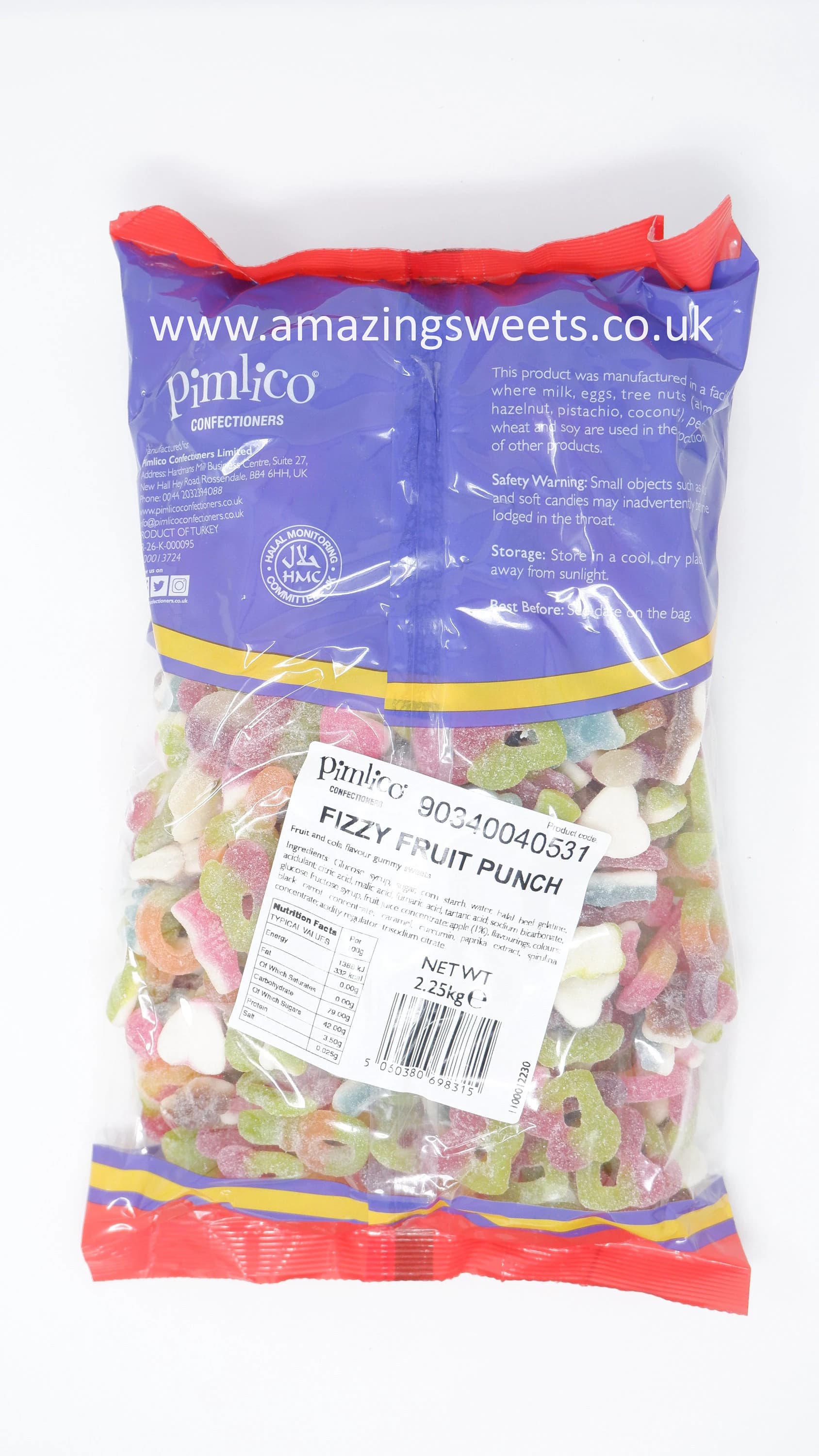 HMC Certified Wine Gums, Worms, Fizzy Skull, Fried Eggs 2.25kg Bags Pimlico Halal Sweets - image 5