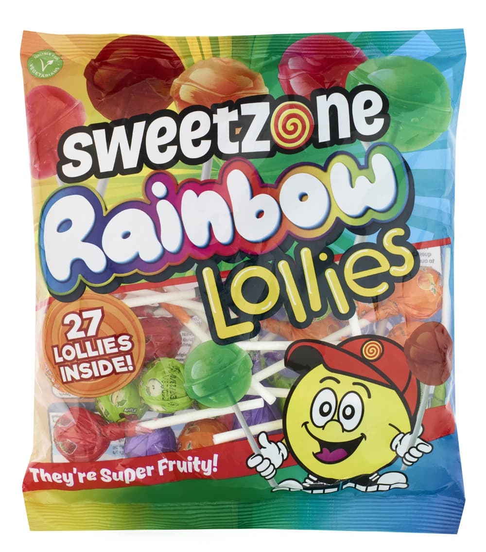 Halal RETRO SWEETS Rainbow Lollies, Chews Kids Wedding Gift Party Sharing Bag