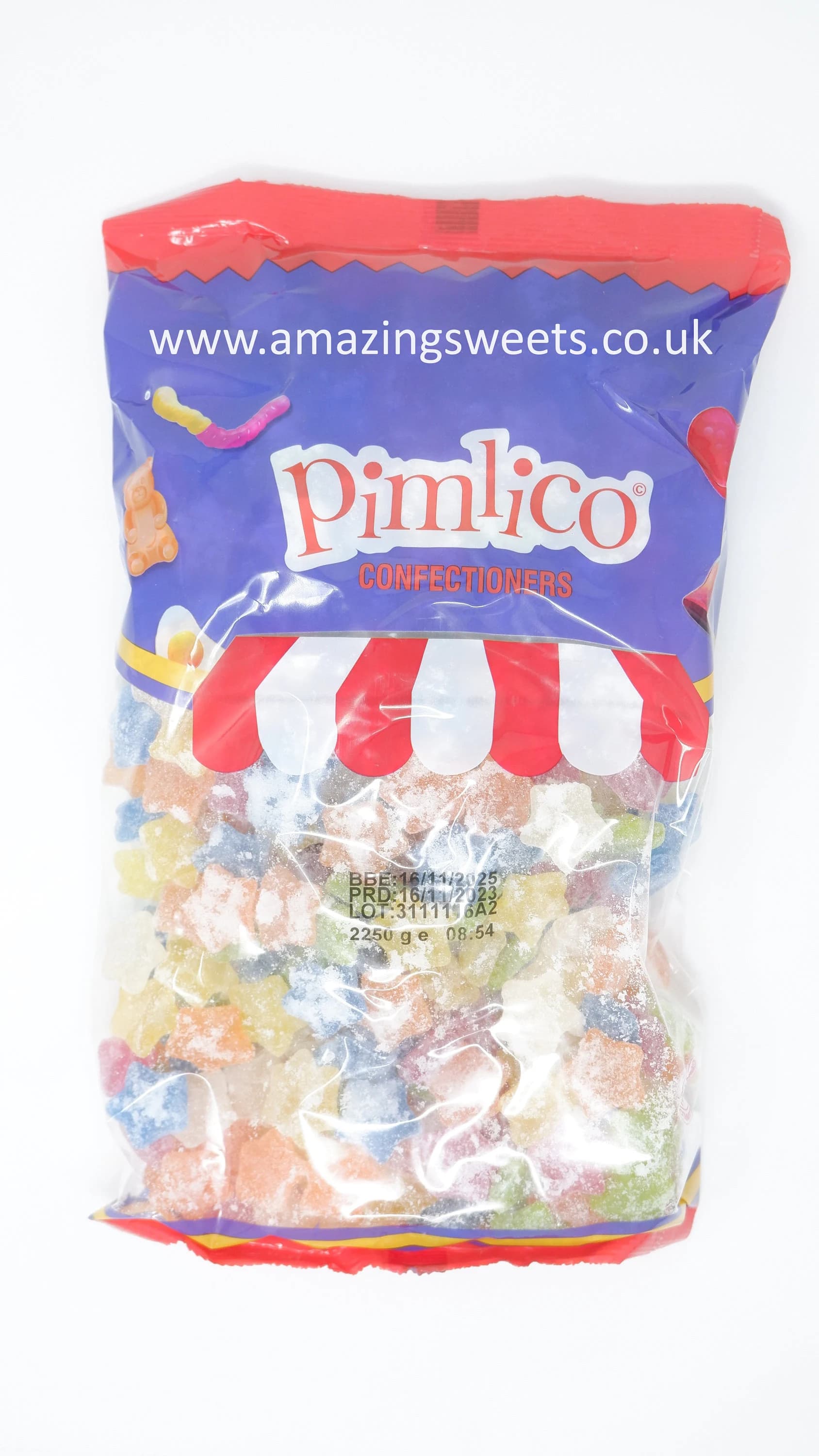 HMC Certified Vegan Fizzy Peach Rings, Watermelon Slices 2.25kg Bag Pimlico Halal Sweets