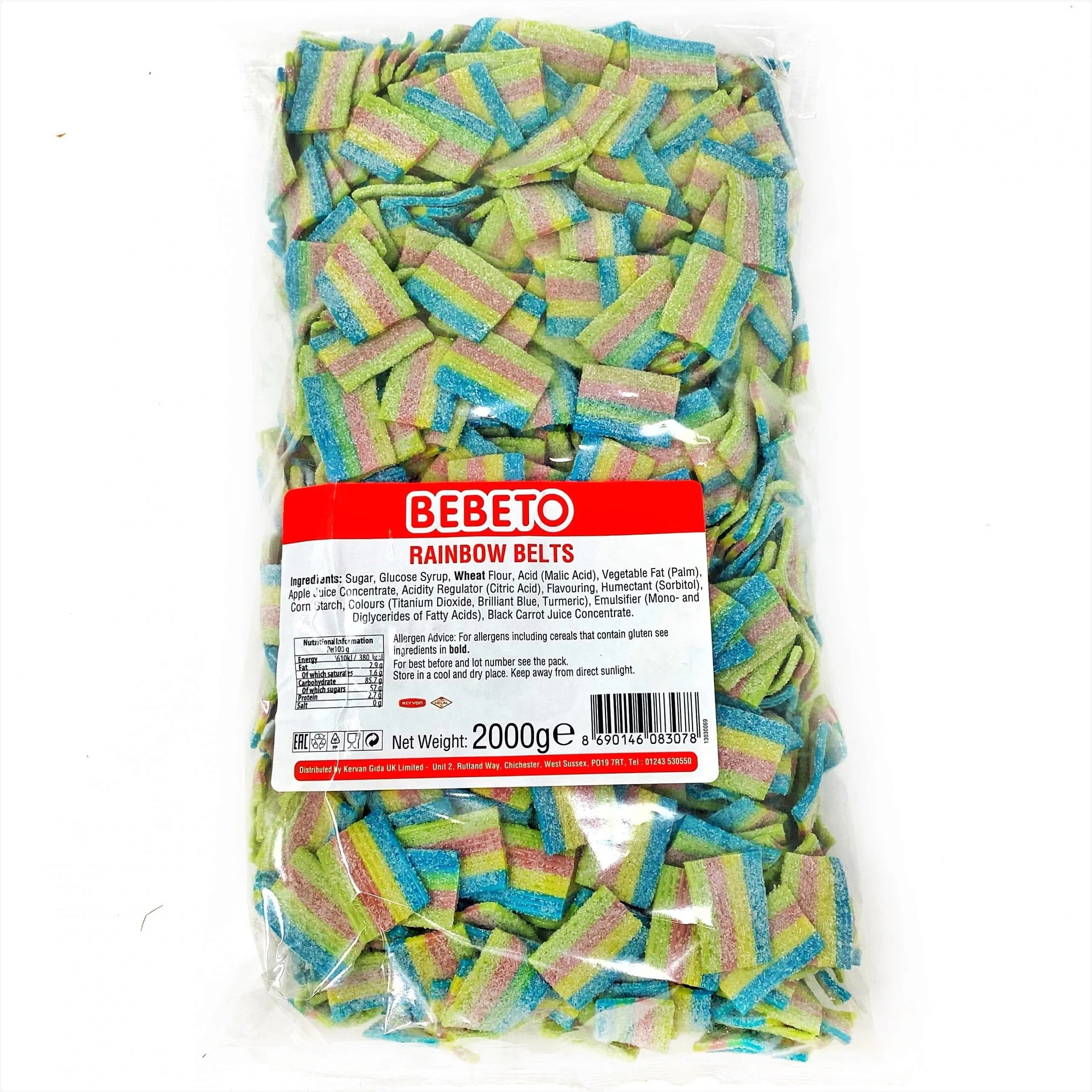Bebeto VEGAN Range Fizzy Strawberry Pencils, Assorted Pencils 1KG & 2KG Bags Halal Certified Sweets - image 3