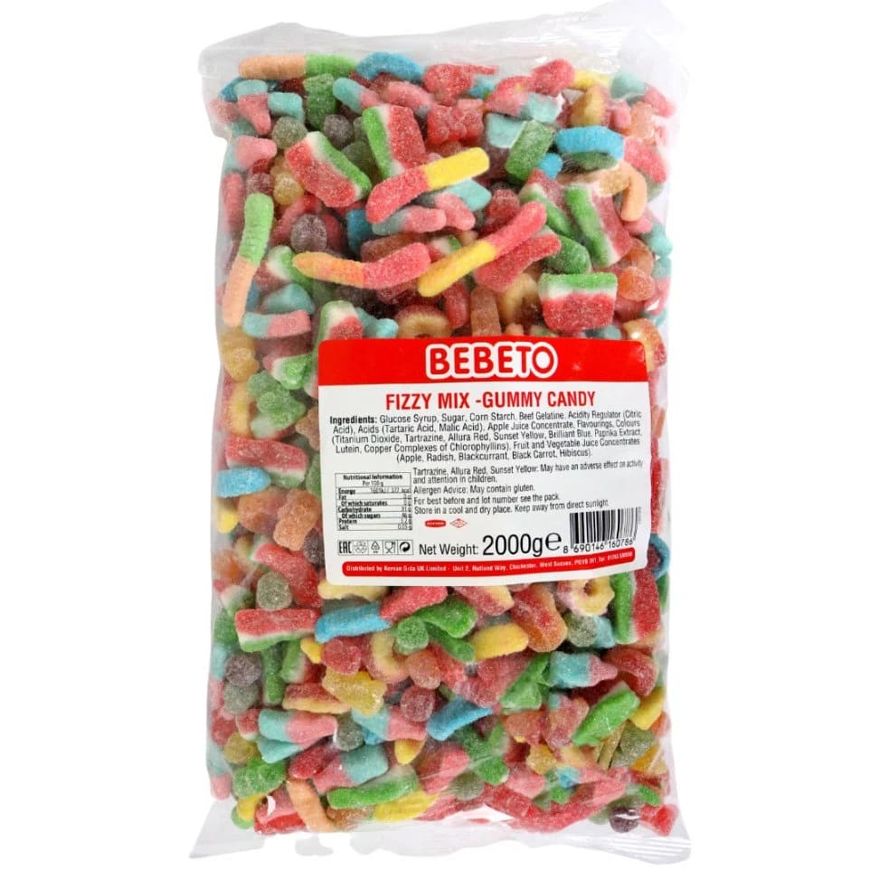 Sour Dummies, Peach Rings Bebeto 1KG & 2KG Bags Full Range Halal Certified Sweets - image 4