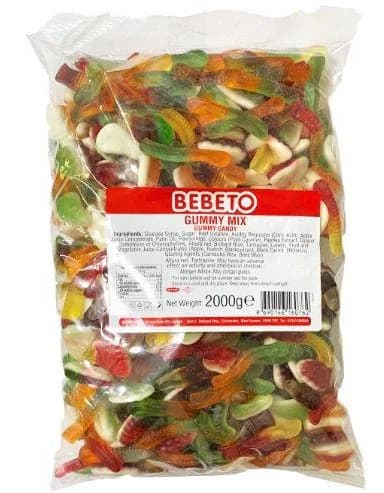 Gummy Mix, Cola Bottles Bebeto 1KG & 2KG Bags Full Range Halal Certified Sweets