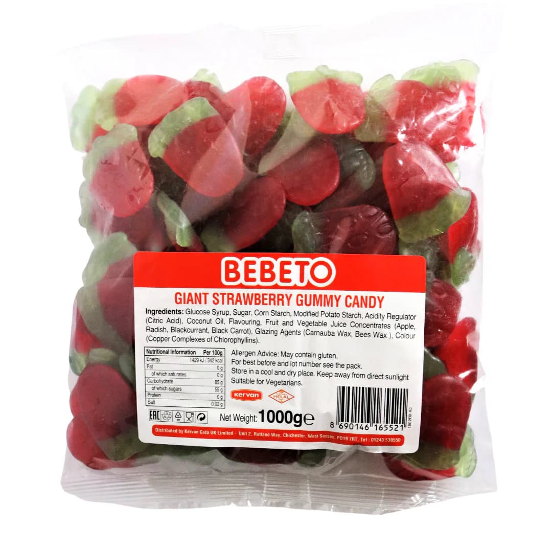 Bebeto VEGAN Range Fizzy Strawberry Pencils, Assorted Pencils 1KG & 2KG Bags Halal Certified Sweets - image 5