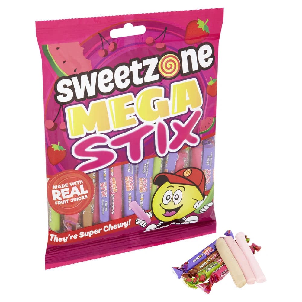 Halal RETRO SWEETS Mega Stix, Mallow Mix Kids Wedding Gift Party Sharing Bag