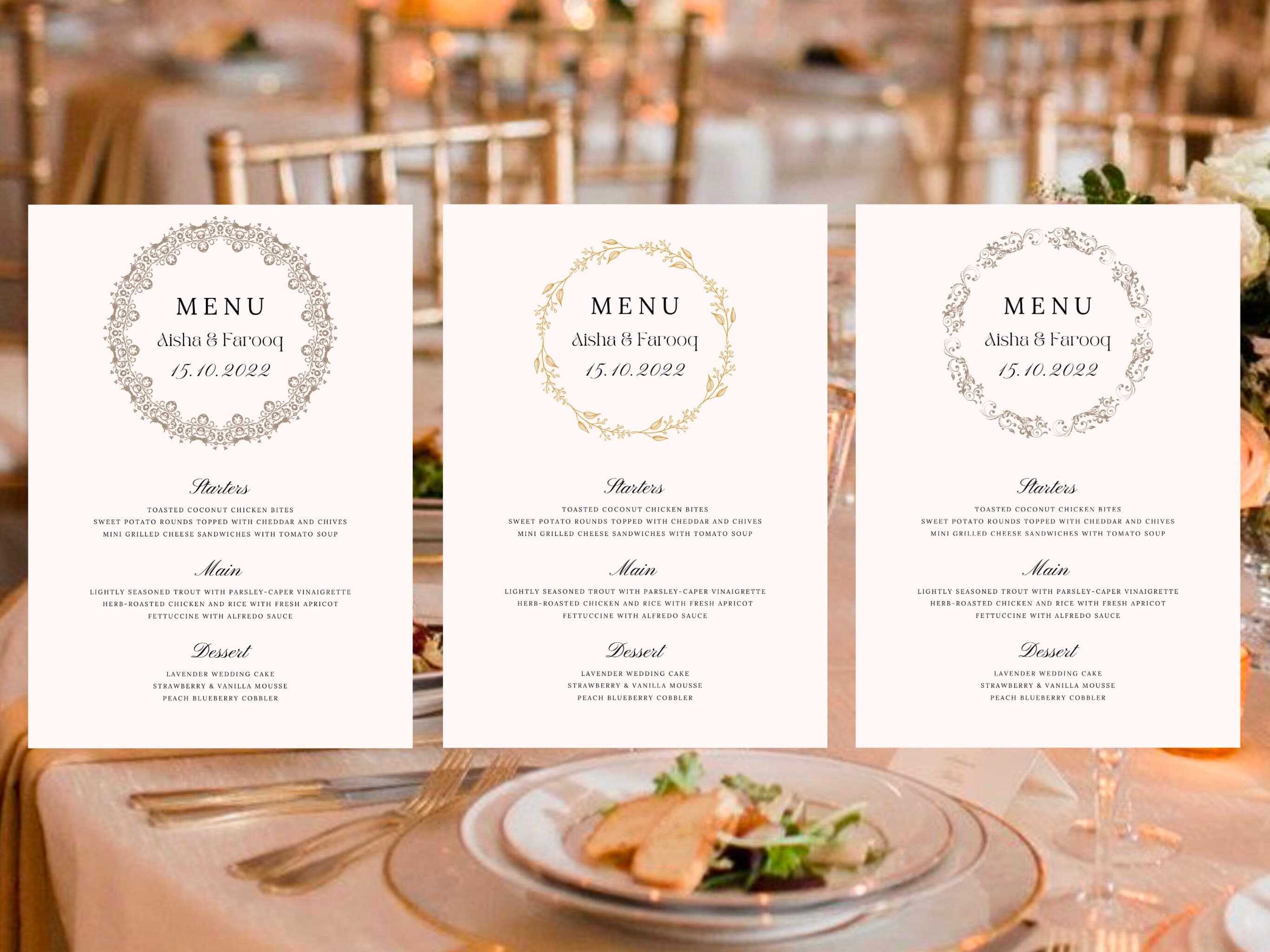 Elegant Table Menu & Program Wedding Dinner Menu, Simple Wedding Menu, Dinner Menu, Printed Wedding Menu, Botanical Custom