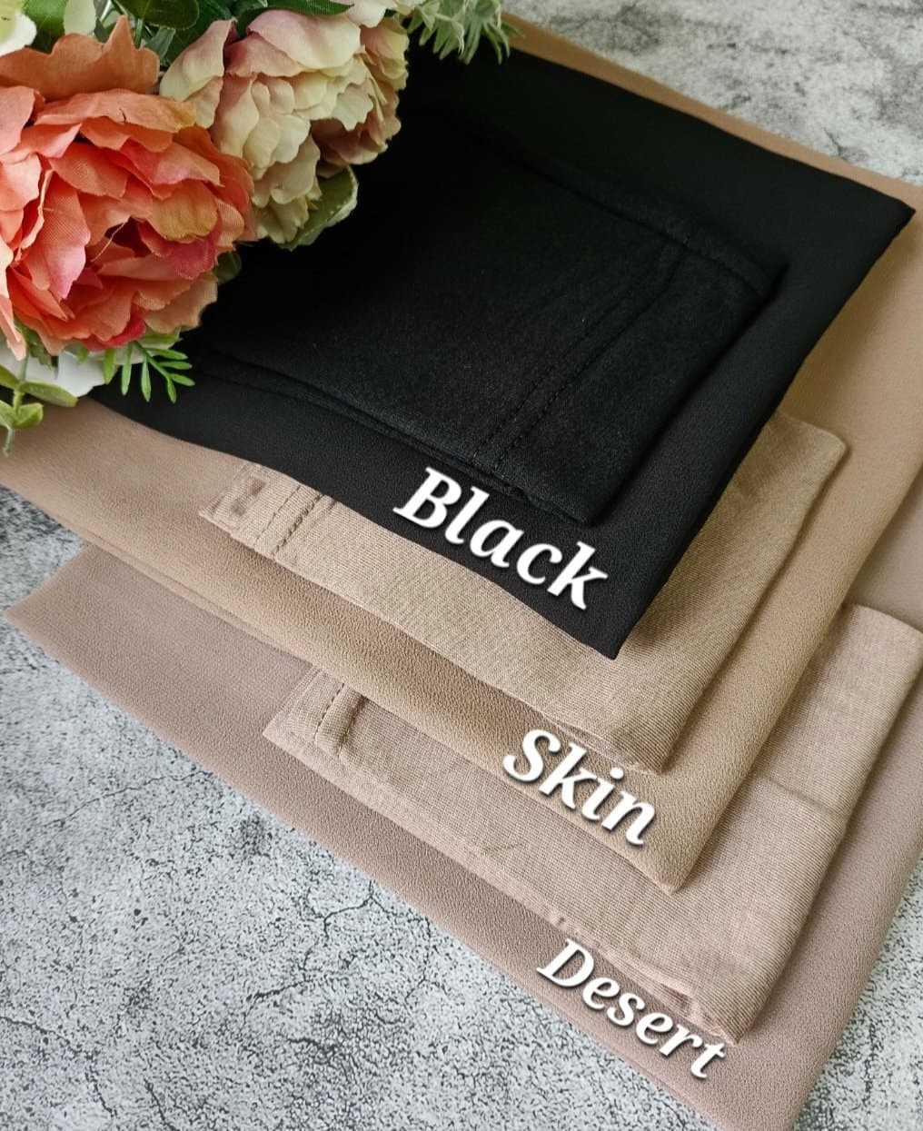 HIJAB & CAP set chiffon scarves and undercap jersey set shawl matching set premium dubai hijab emirati hijab gift set, jersey undercap - image 3