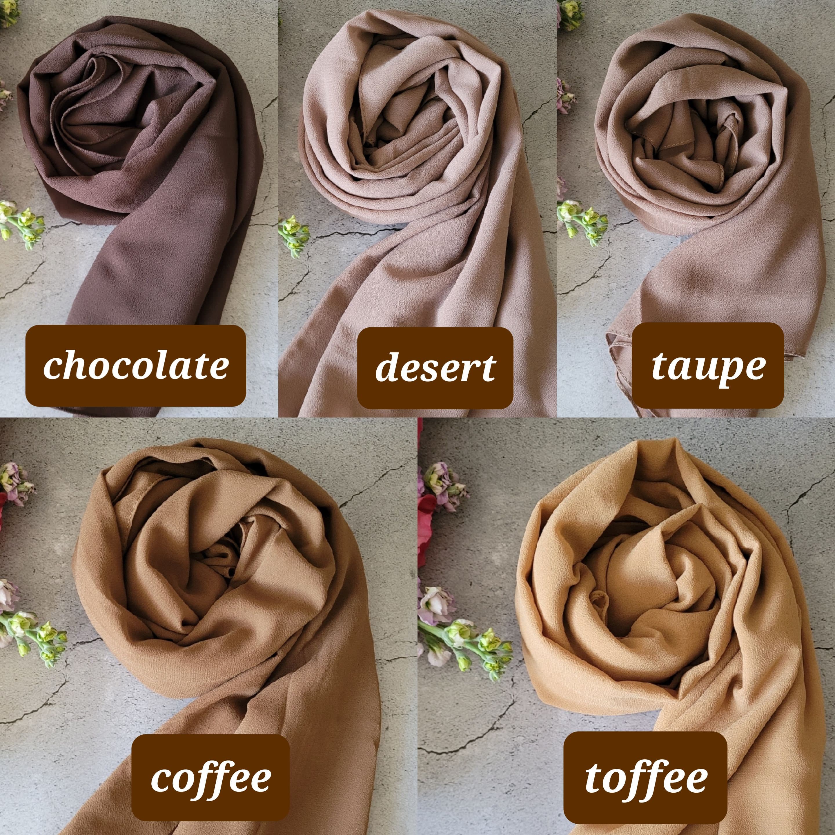 Hijab gift set CHIFFON hijab box gift for her chiffon hijab satin undercap scarves set scarf gift set personalised hijab - image 4