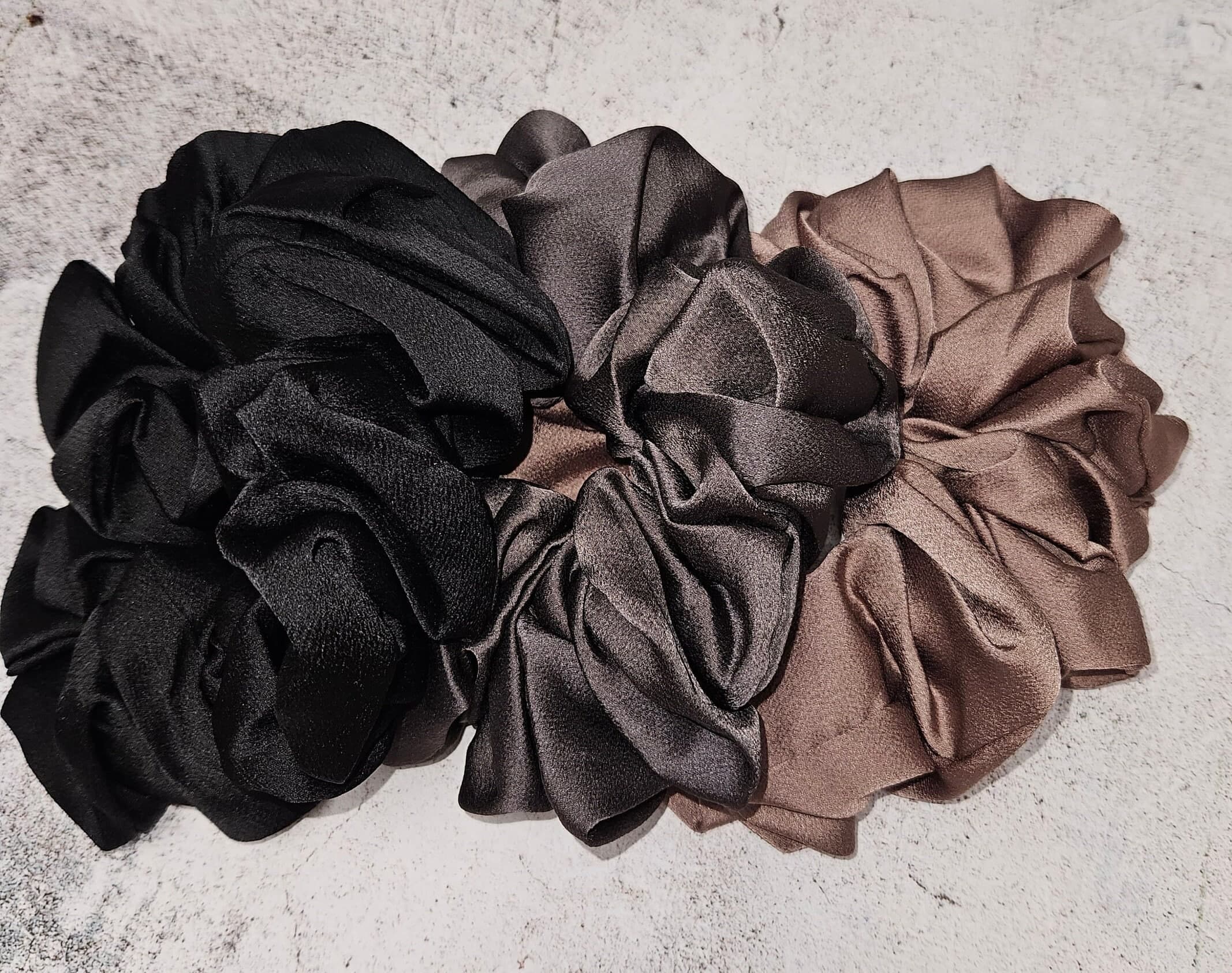 SATIN scrunchie LARGE, hijab scrunchie, tie hair scrunchie, large hijab scrunchie, volume scrunchie, gifts for her, bridesmaid scrunchie