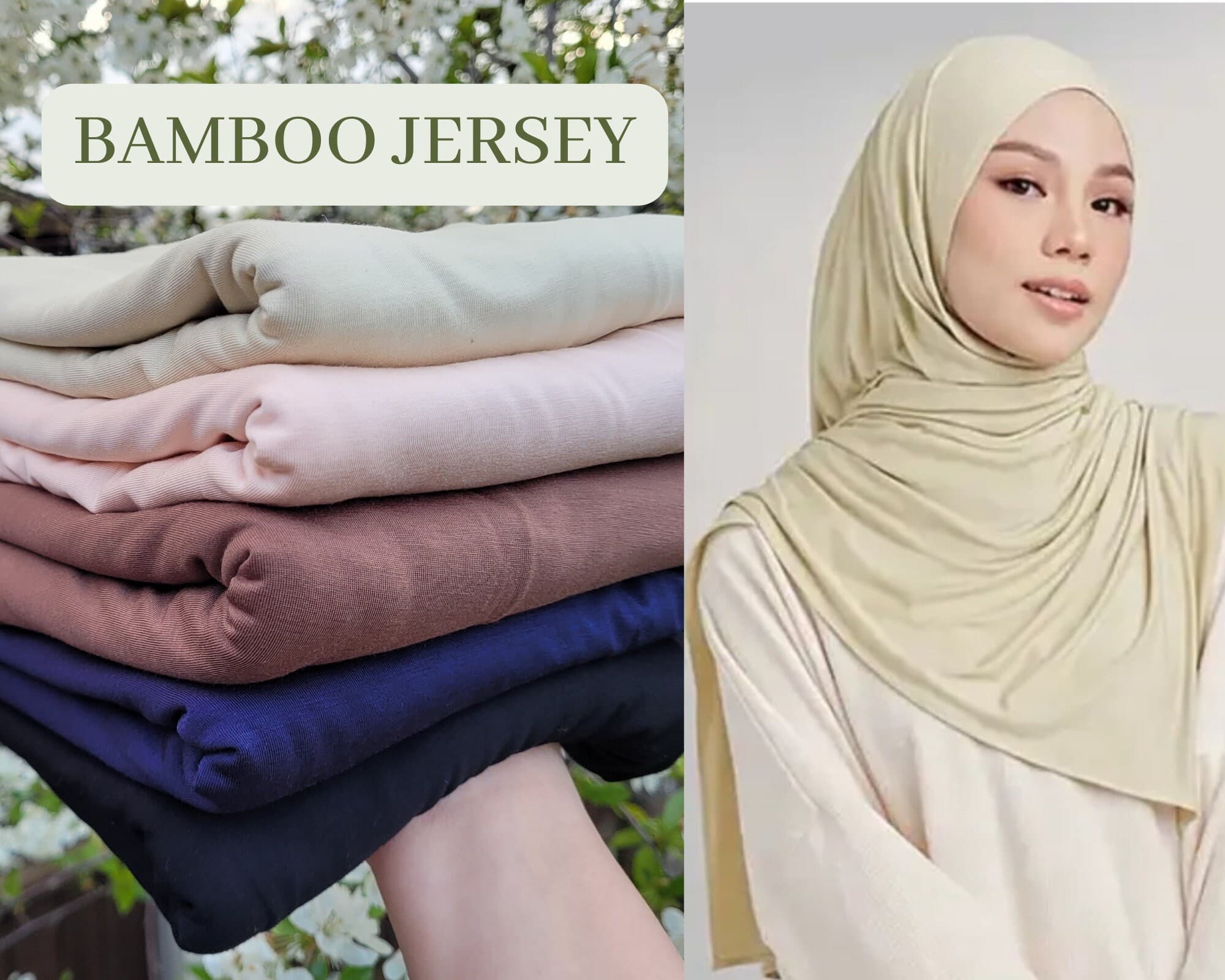 Hijab BAMBOO JERSEY scarf shawl headscarf headwrap premium quality Stretchy - image 3