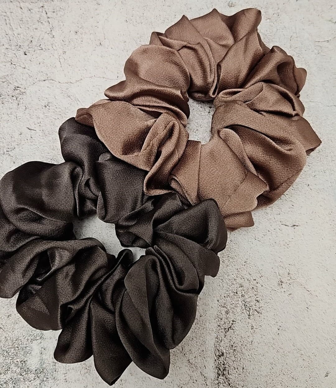 SATIN scrunchie LARGE, hijab scrunchie, tie hair scrunchie, large hijab scrunchie, volume scrunchie, gifts for her, bridesmaid scrunchie - image 4