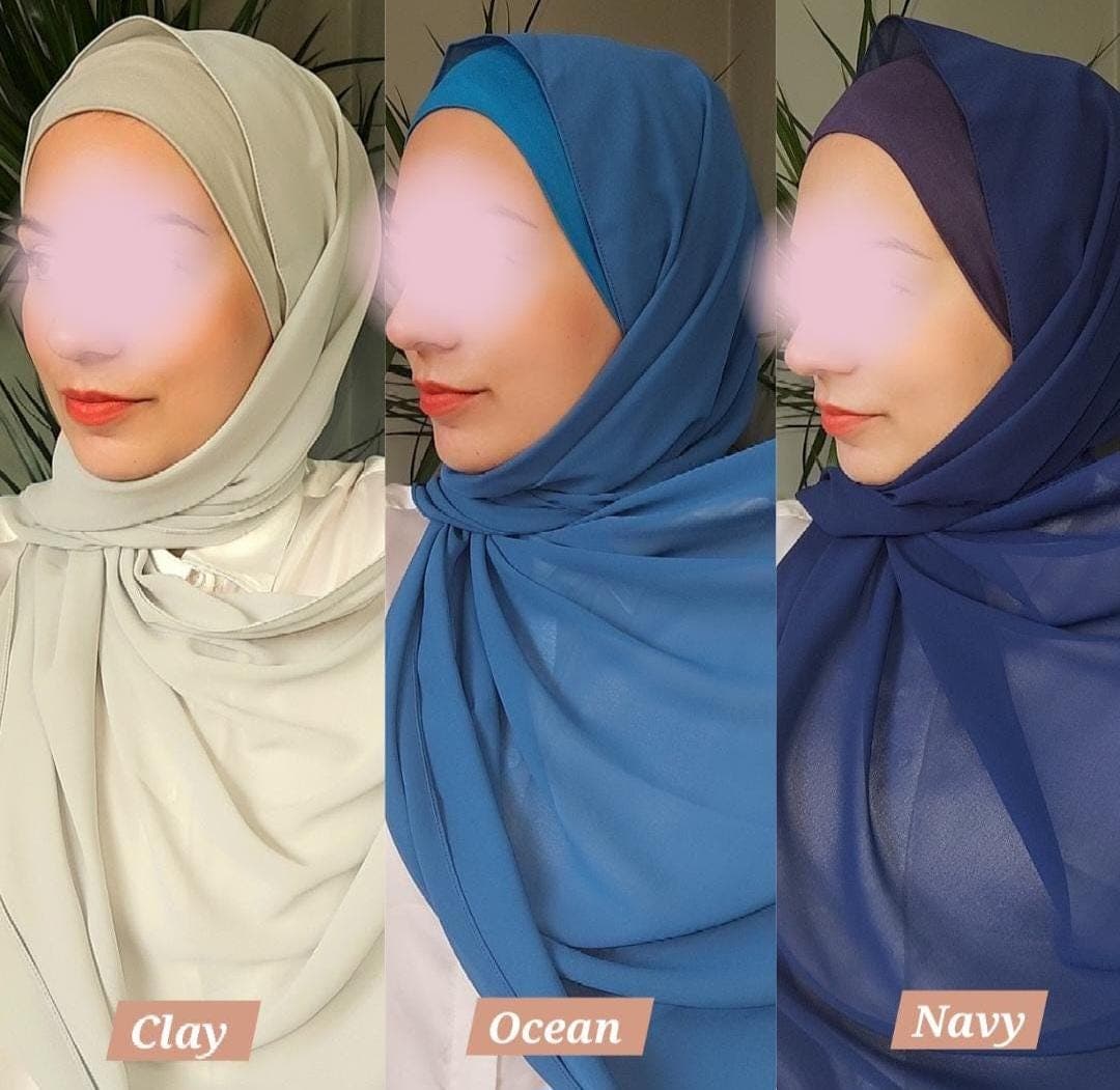 Hijab cap set gift box, chiffon hijabs gift for her, personalised gifting eid ramadan umrah hajj - image 5