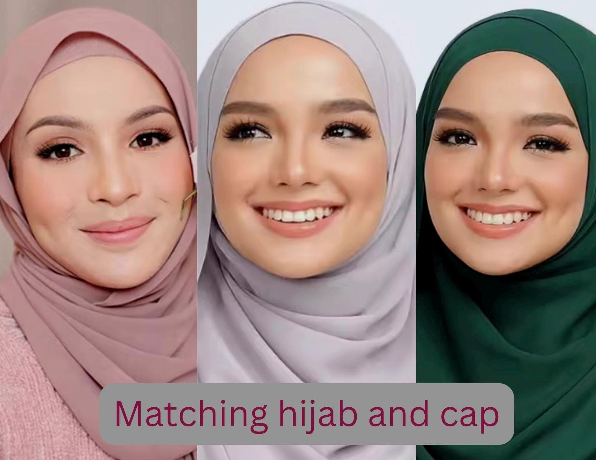HIJAB & CAP set chiffon scarves and undercap jersey set shawl matching set premium dubai hijab emirati hijab gift set, jersey hijab